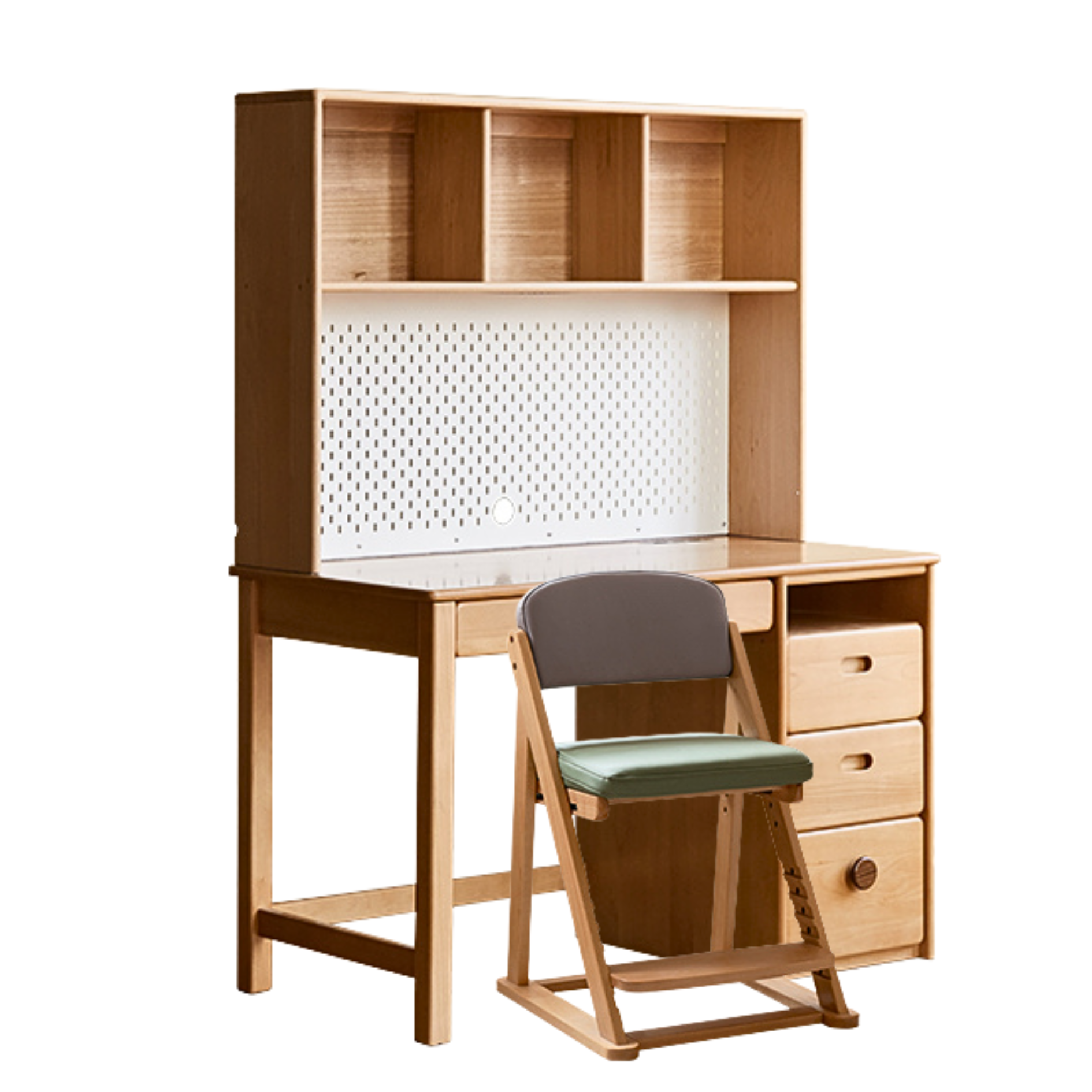 Beech Solid Wood Combination Simple Kids Desk