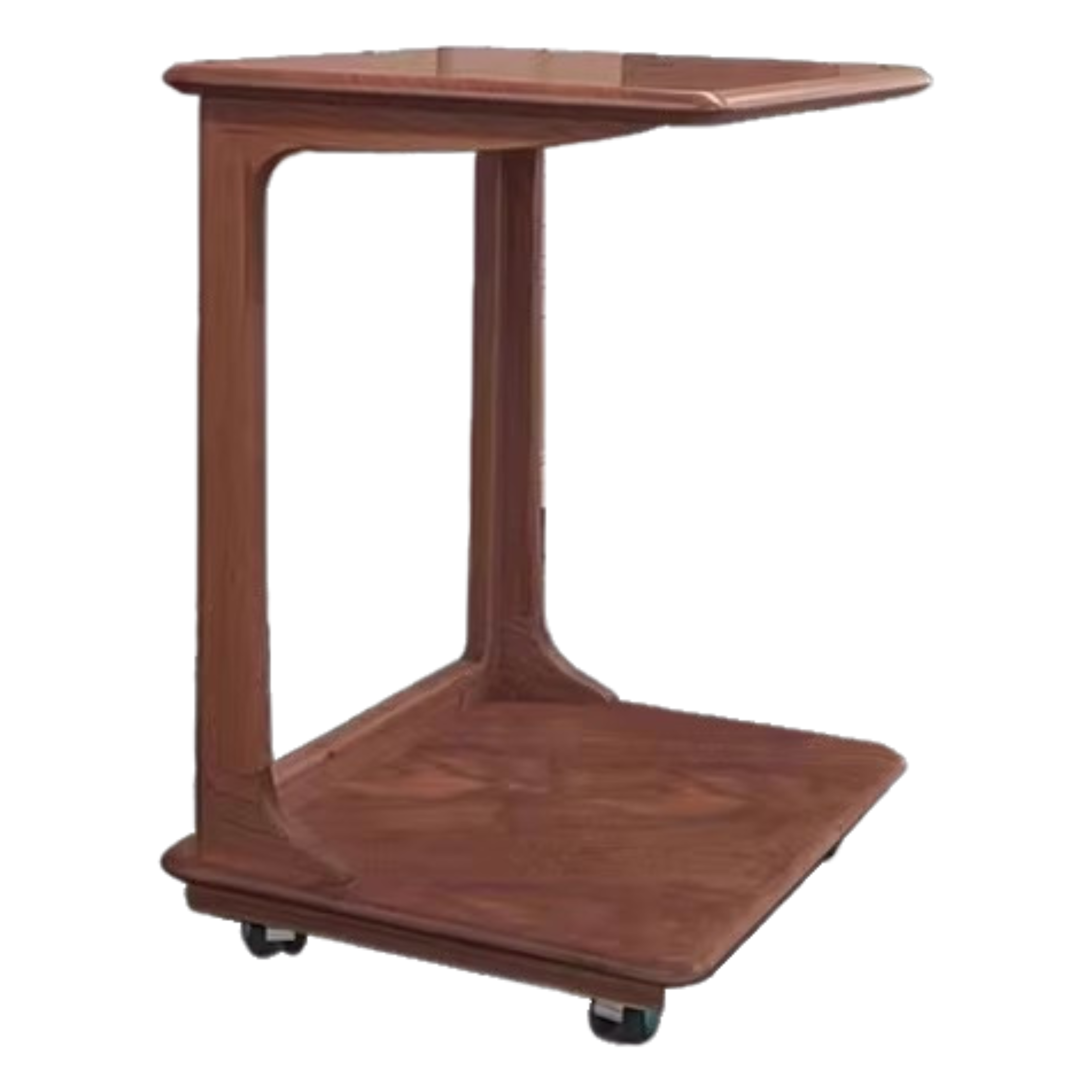 Cherry, Beech, Black Walnut, Solid Rubberwood Chic C-Shaped Side Table