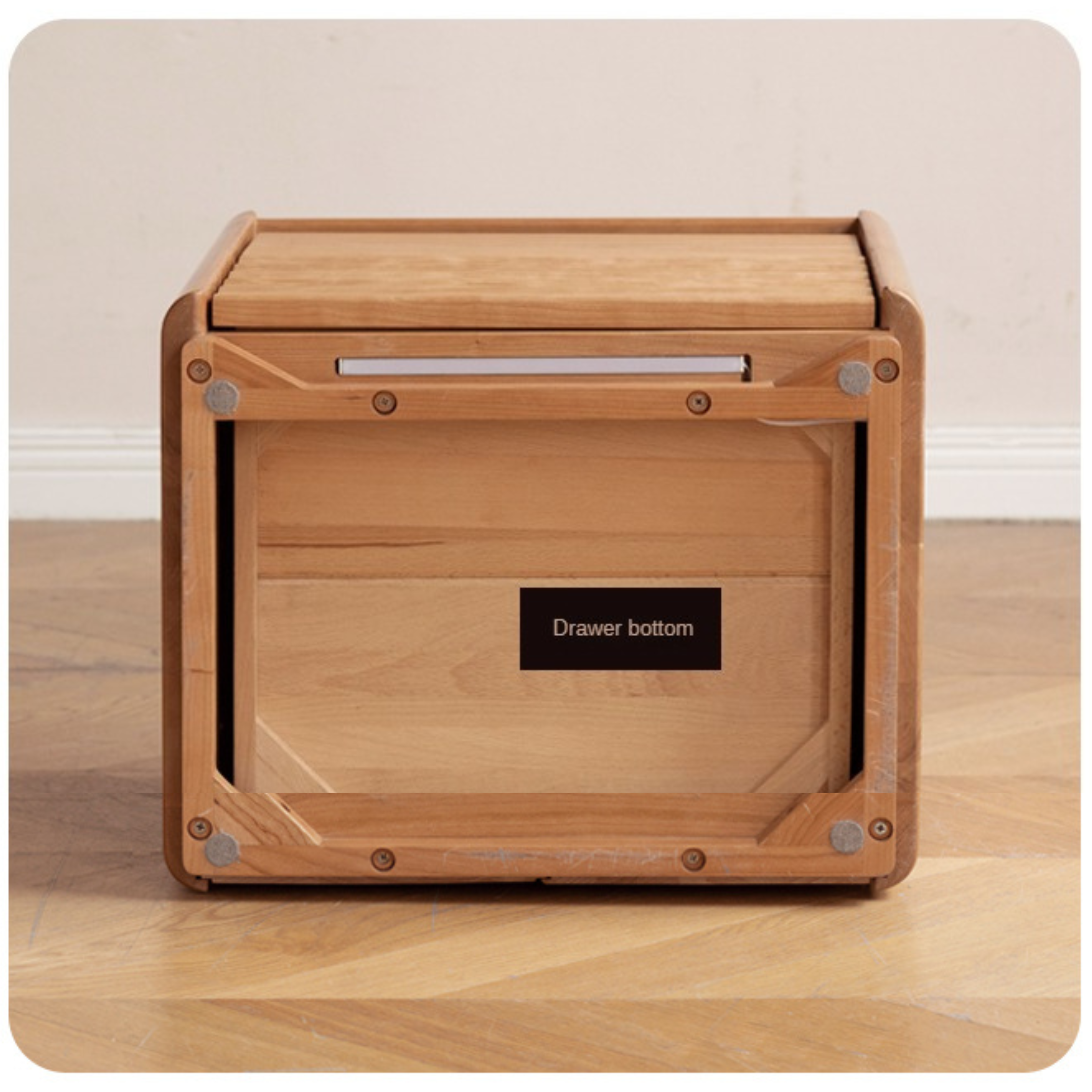 Cherry Wood Nightstand Lighted.