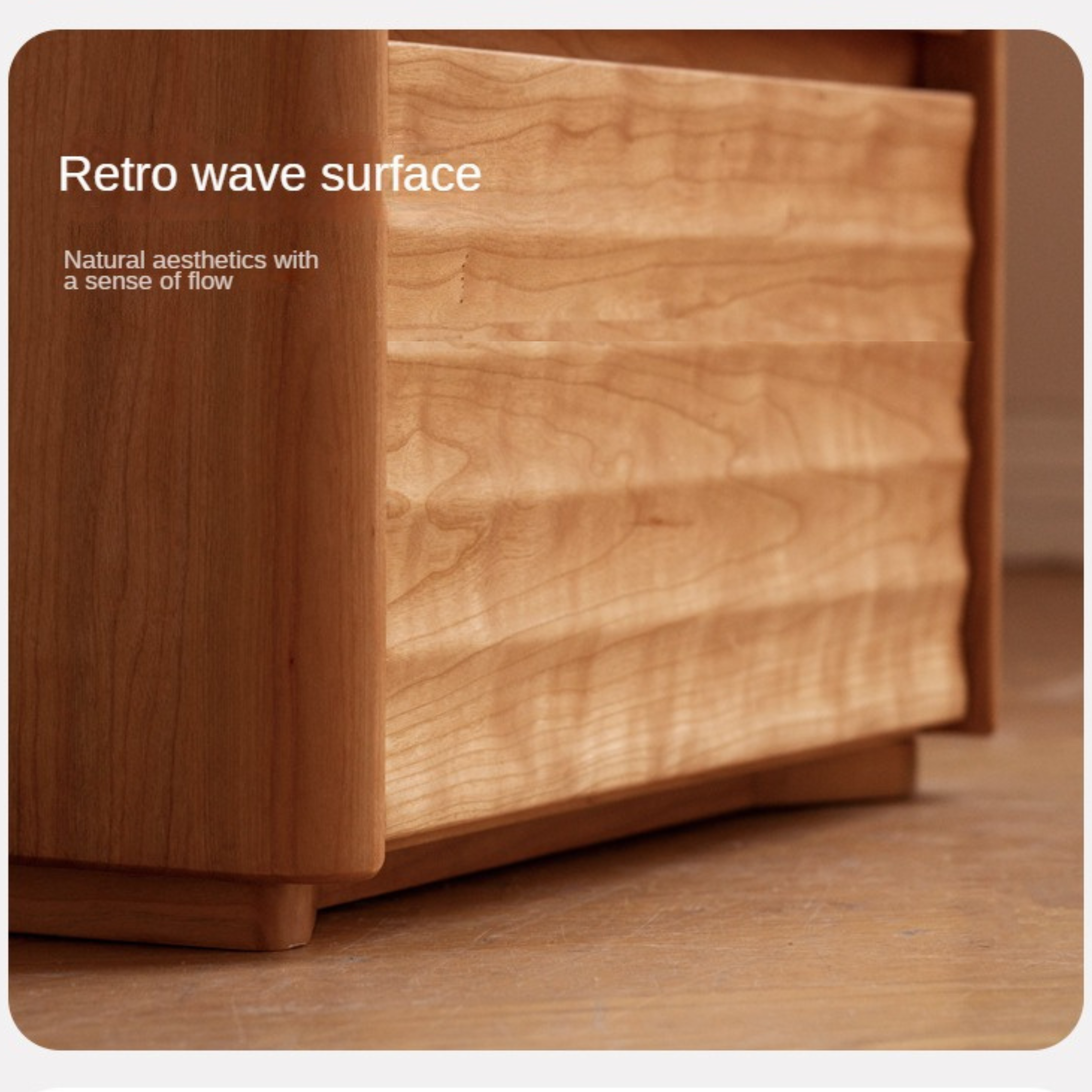 Cherry Wood Nightstand Lighted.