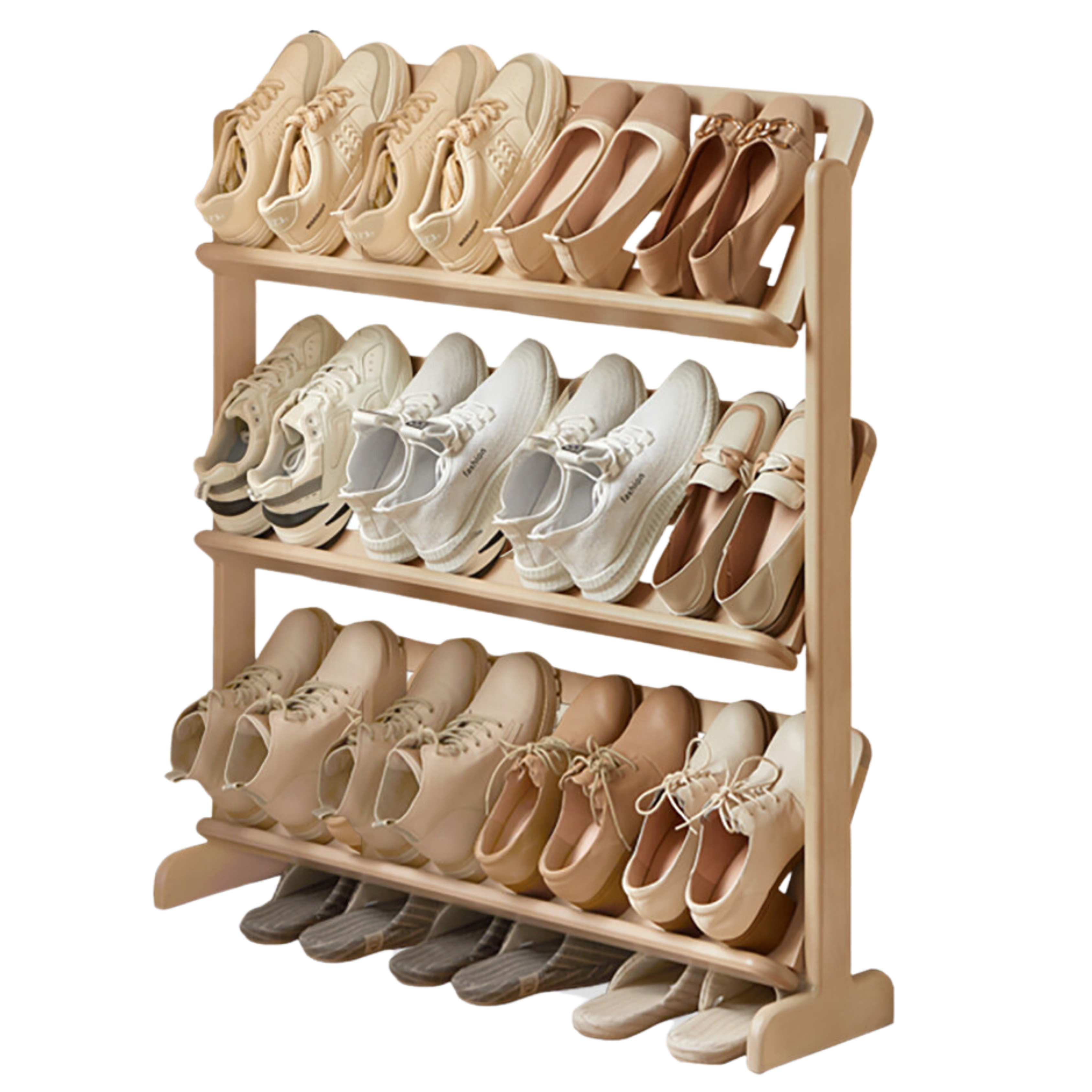 Birch, Beech Solid Wood Multi-Layer Ultra-Thin Shoe Racks