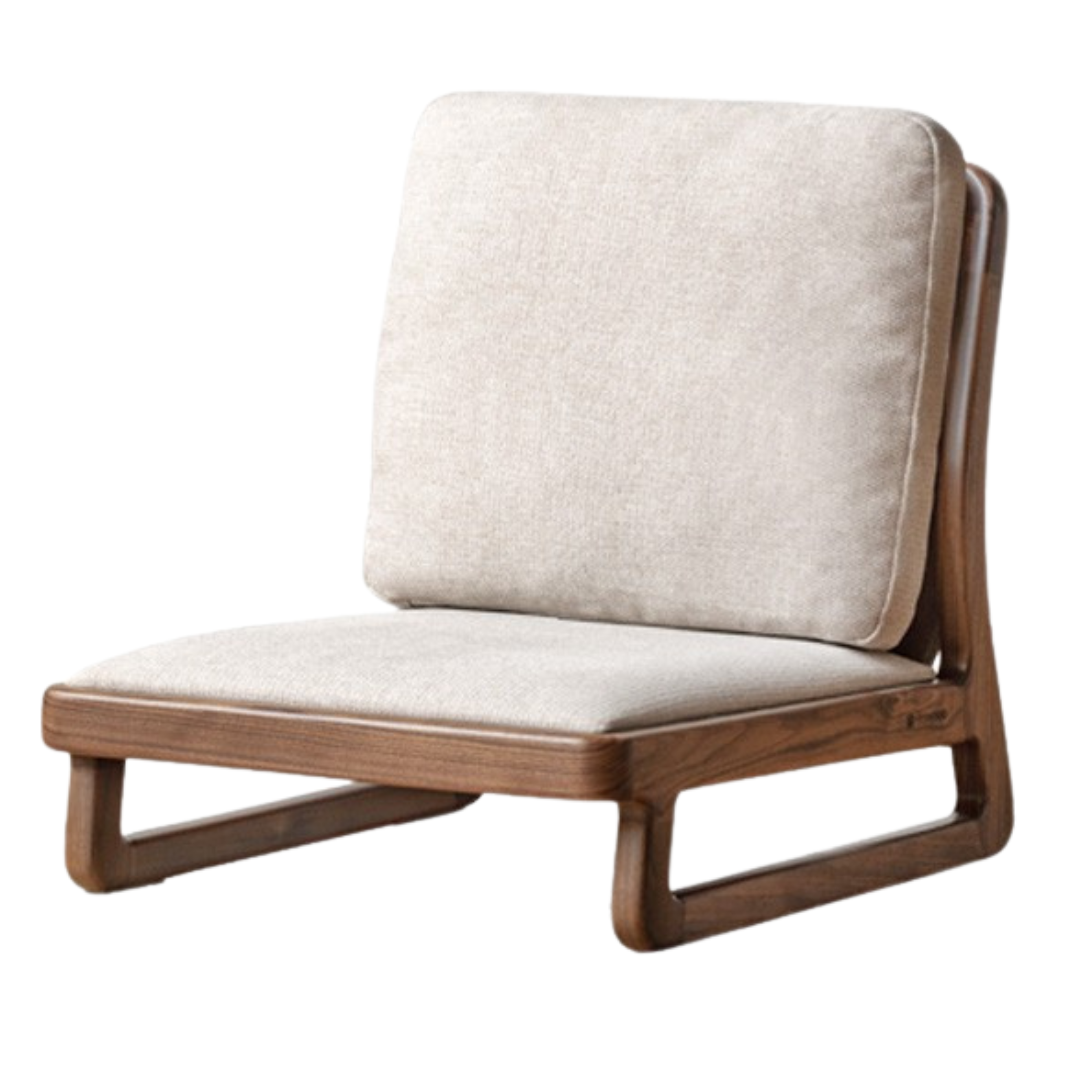 Black Walnut, Oak Solid Wood Tatami Tea Chair Low Back