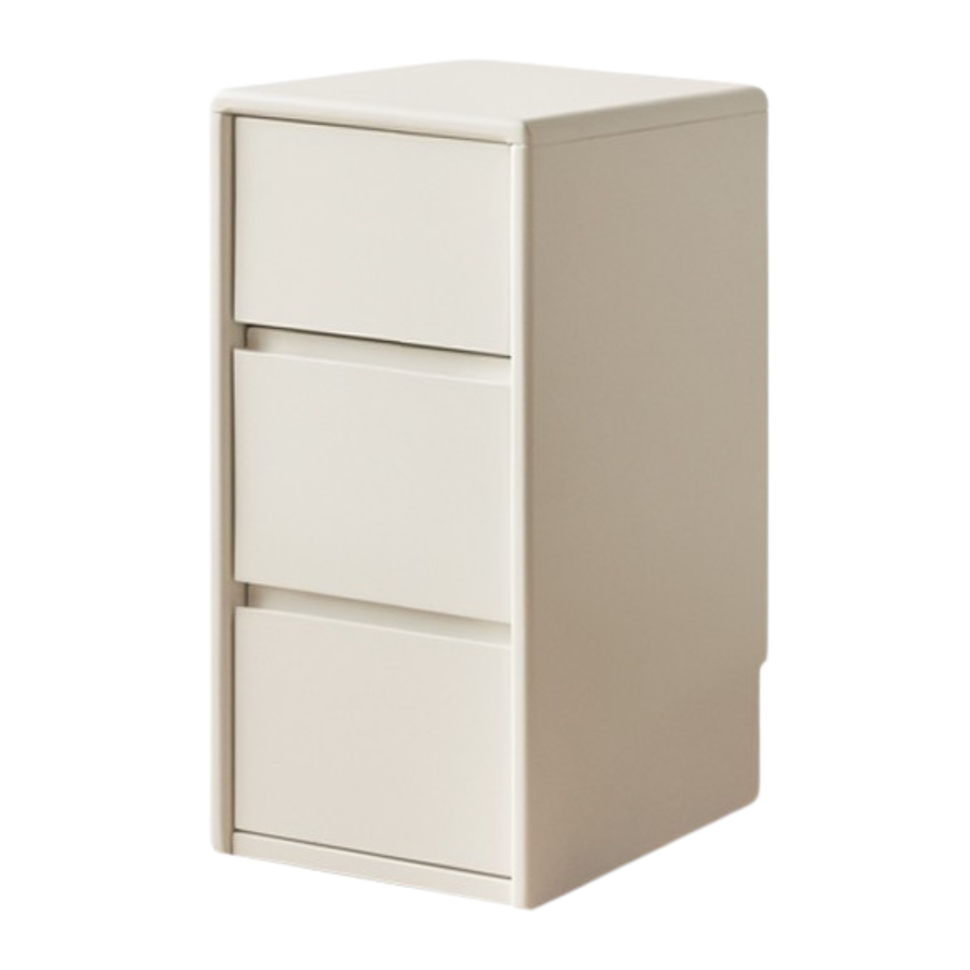 Solid Rubberwood White Drawer Storage Cabinet