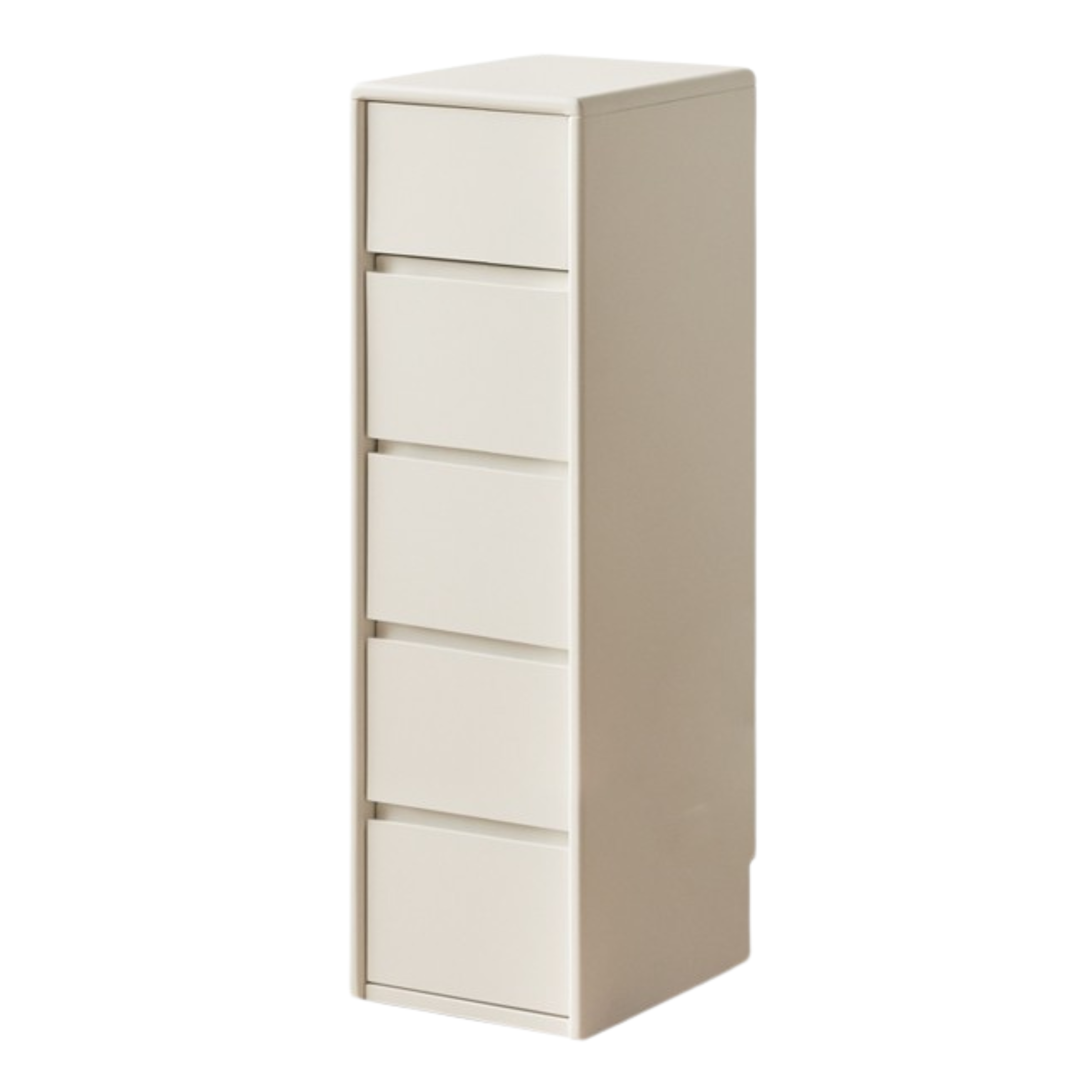 Solid Rubberwood White Drawer Storage Cabinet