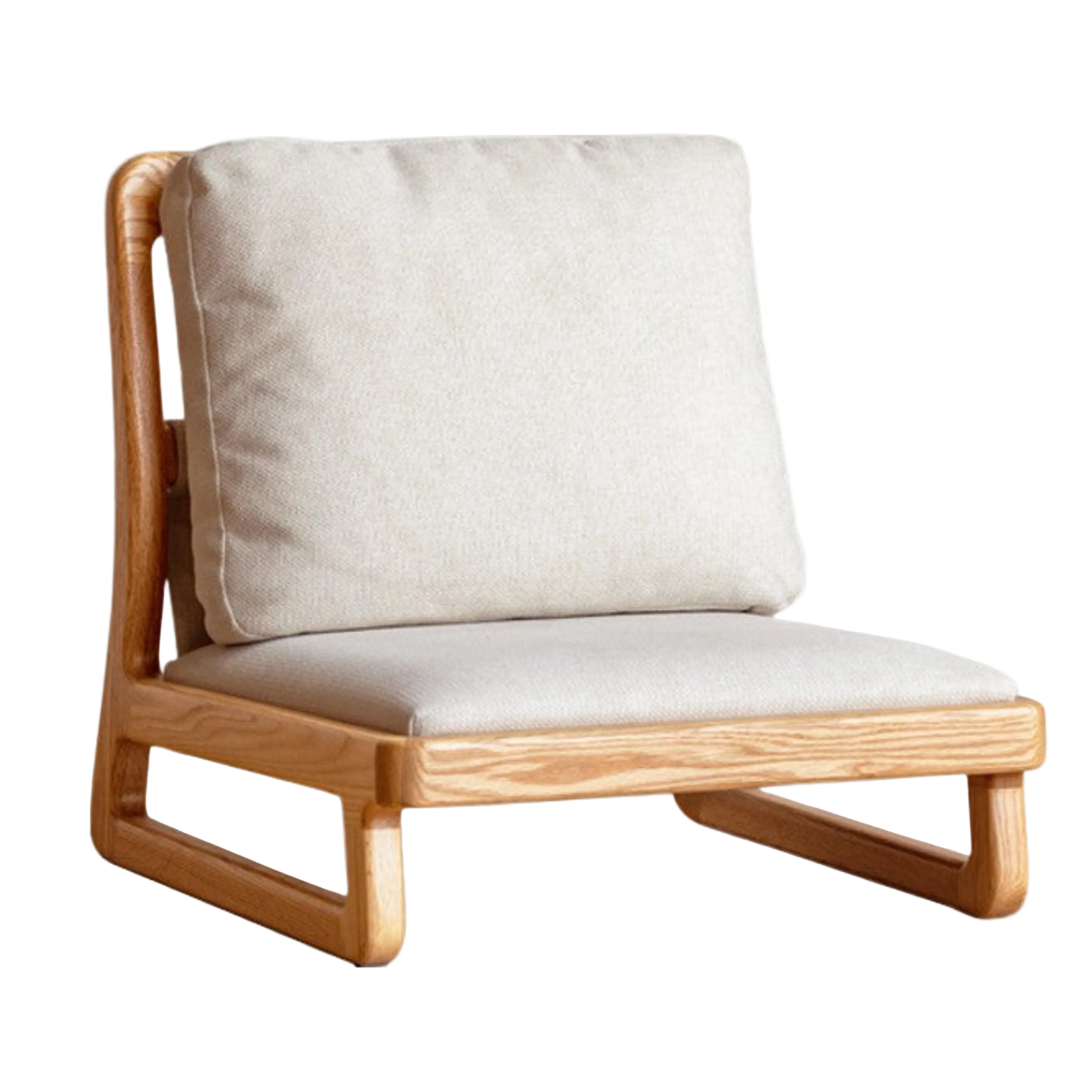 Oak Solid Wood Tatami Tea Chair Low Back