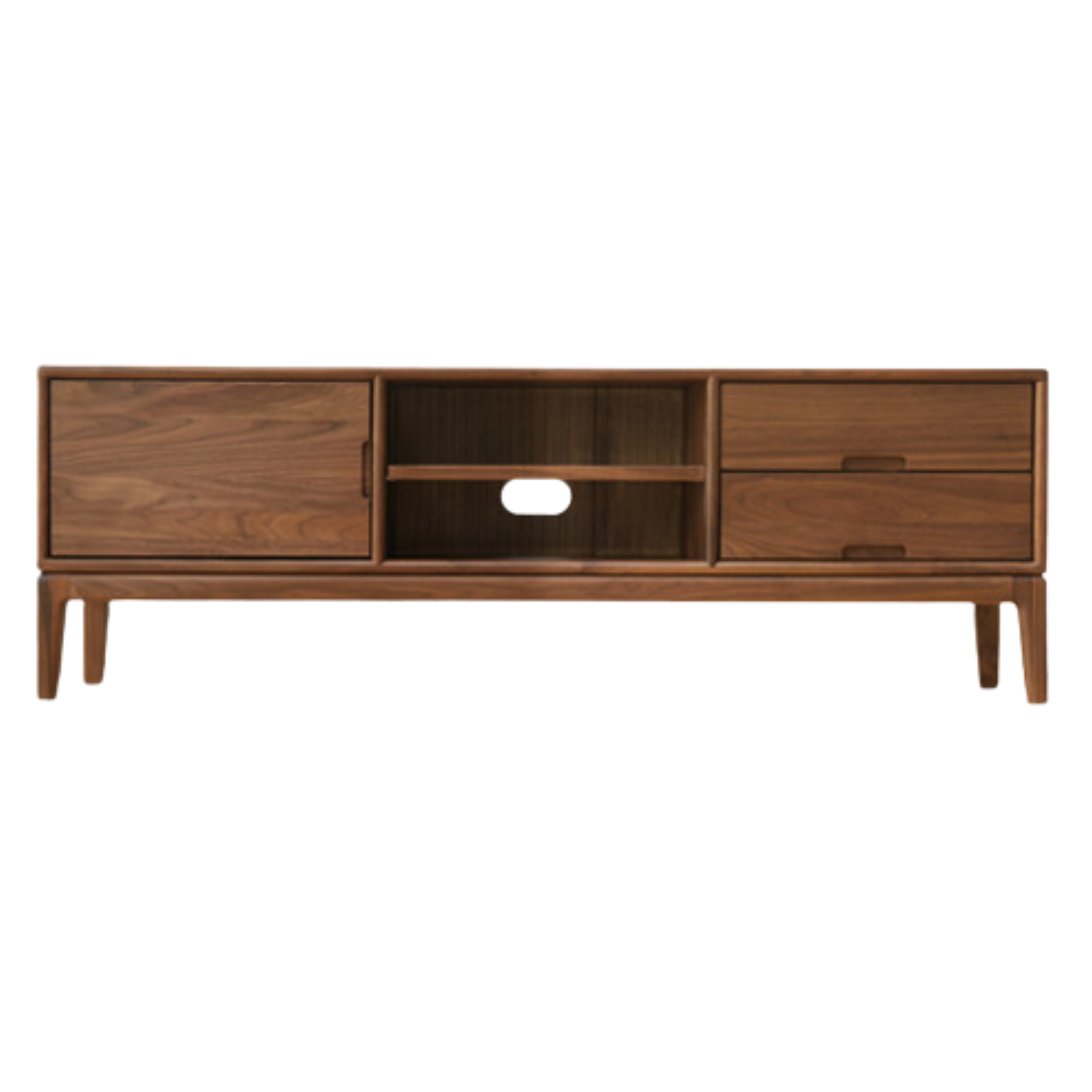 Ash, Black Walnut Solid Wood Modern Simple TV Cabinet