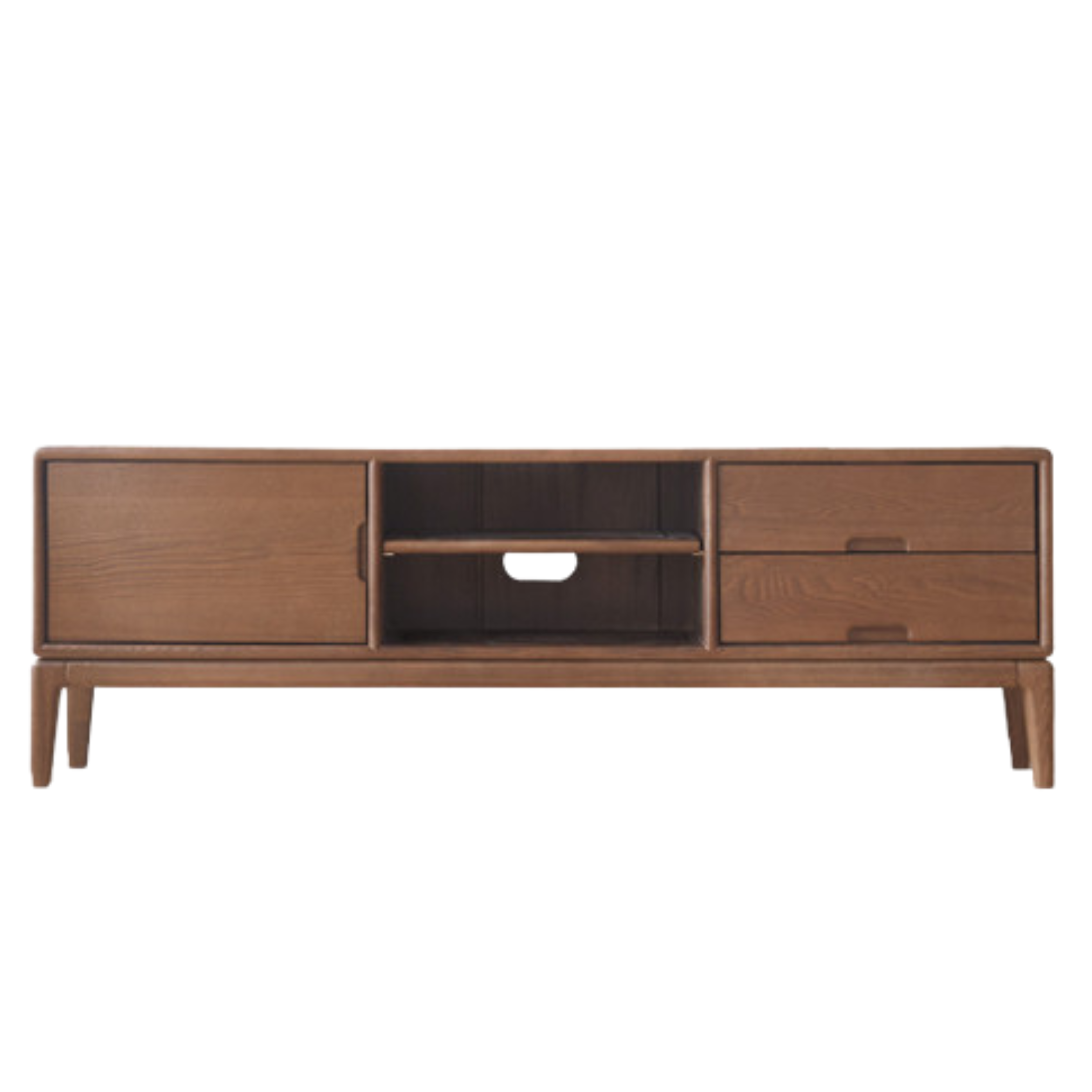 Ash, Black Walnut Solid Wood Modern Simple TV Cabinet