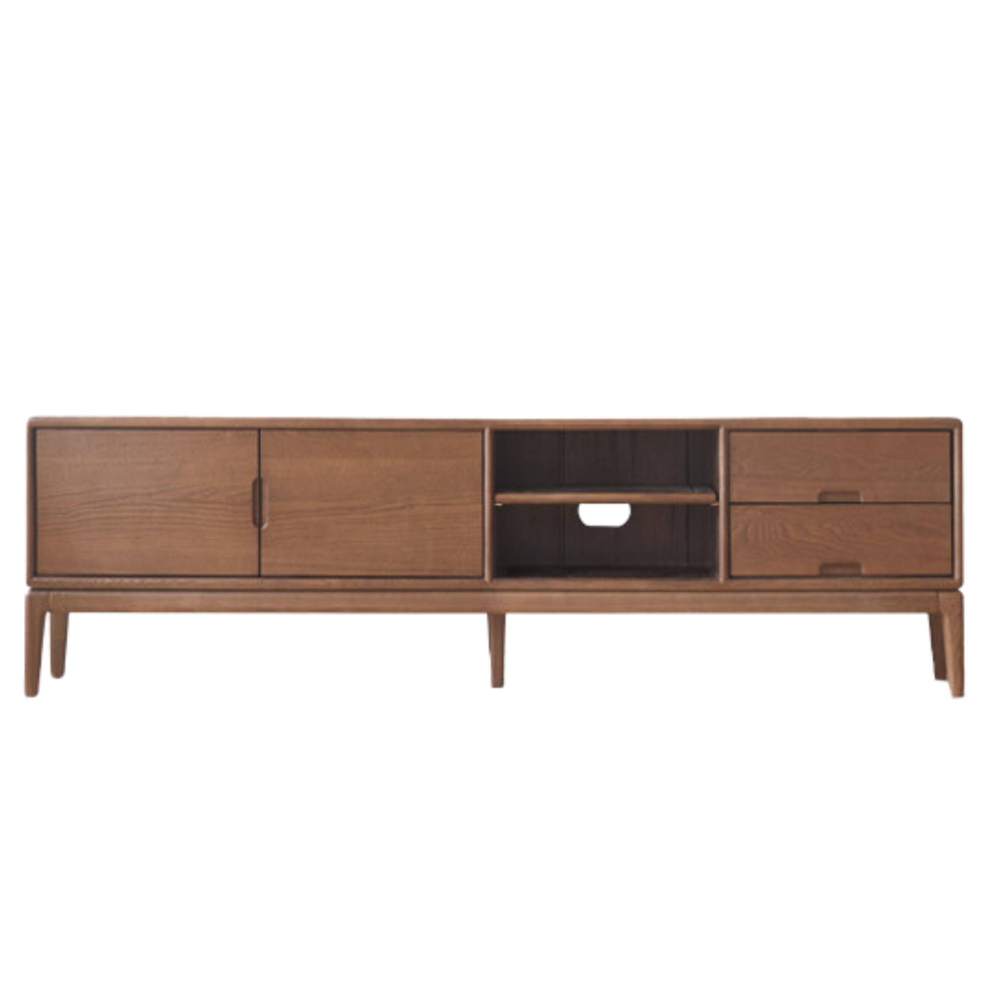 Ash, Black Walnut Solid Wood Modern Simple TV Cabinet