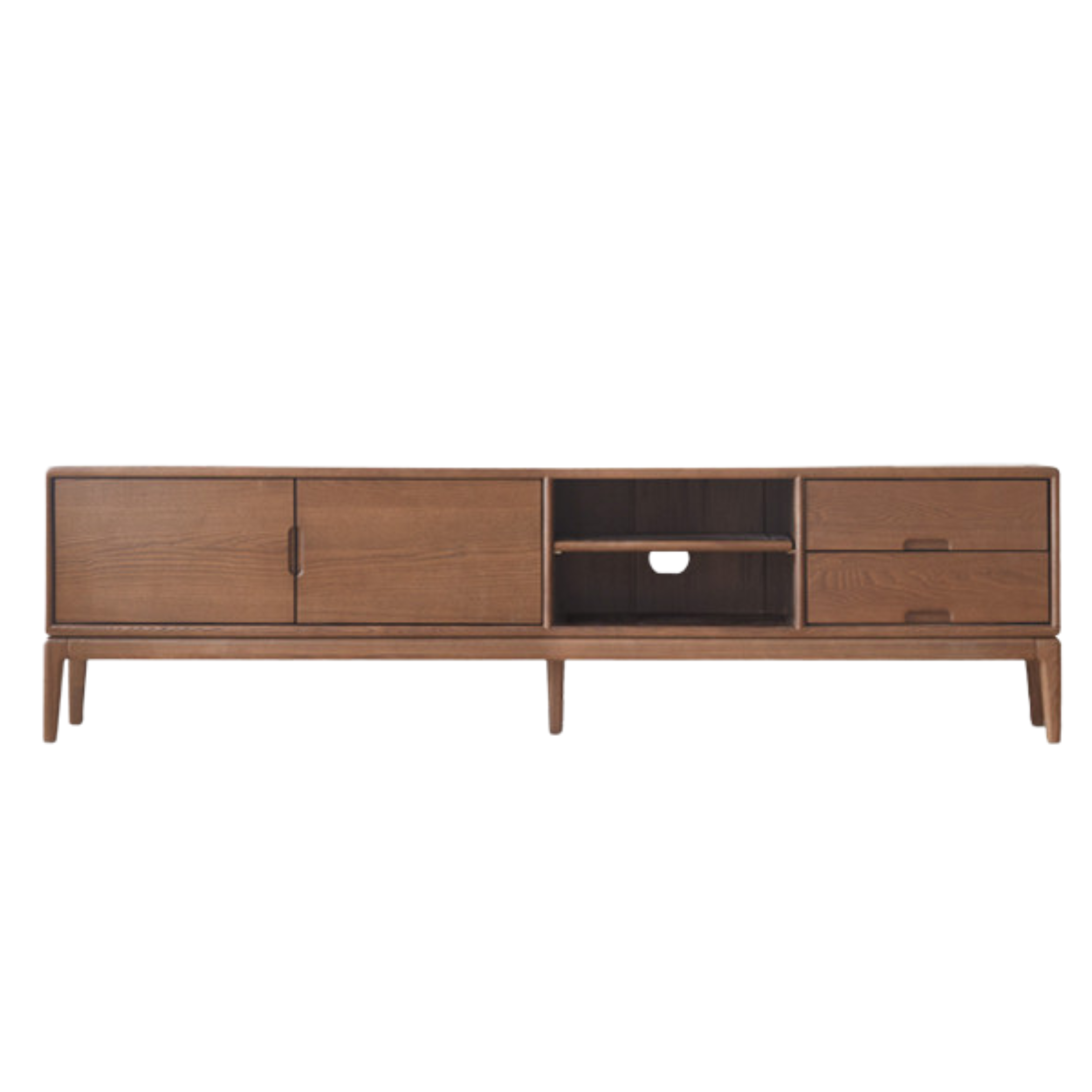 Ash, Black Walnut Solid Wood Modern Simple TV Cabinet