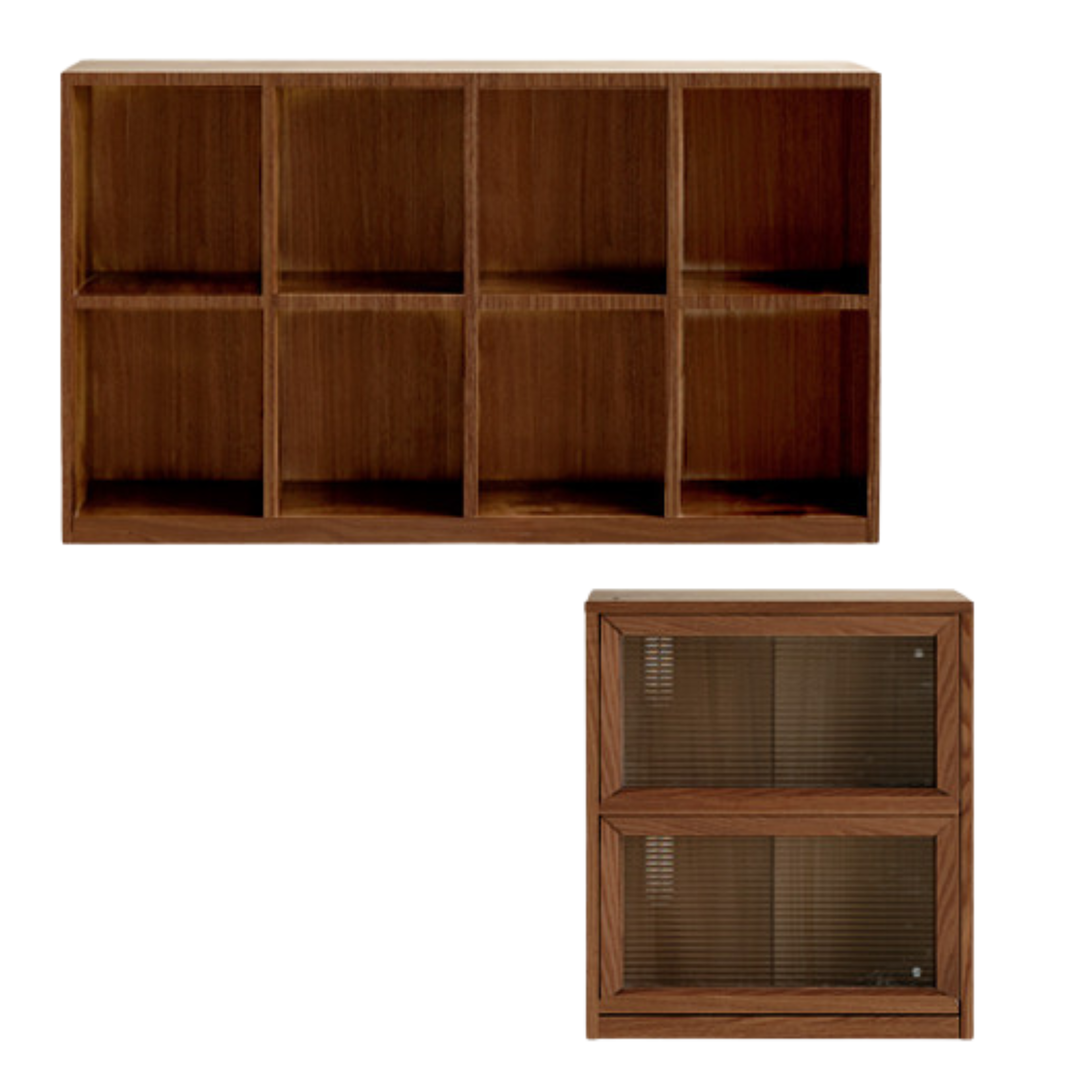 Black Walnut, Ash Solid Wood Floor Bookcase Rack