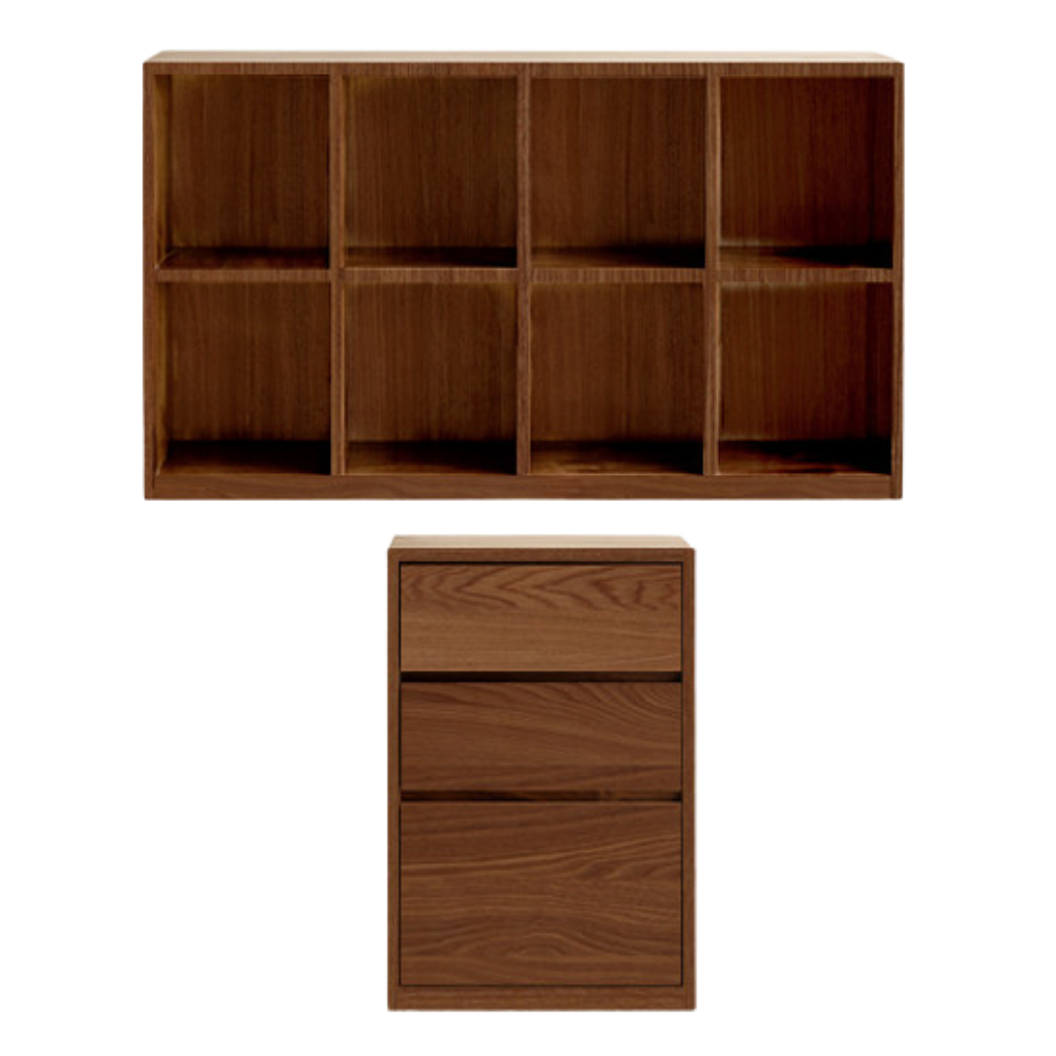 Black Walnut, Ash Solid Wood Floor Bookcase Rack