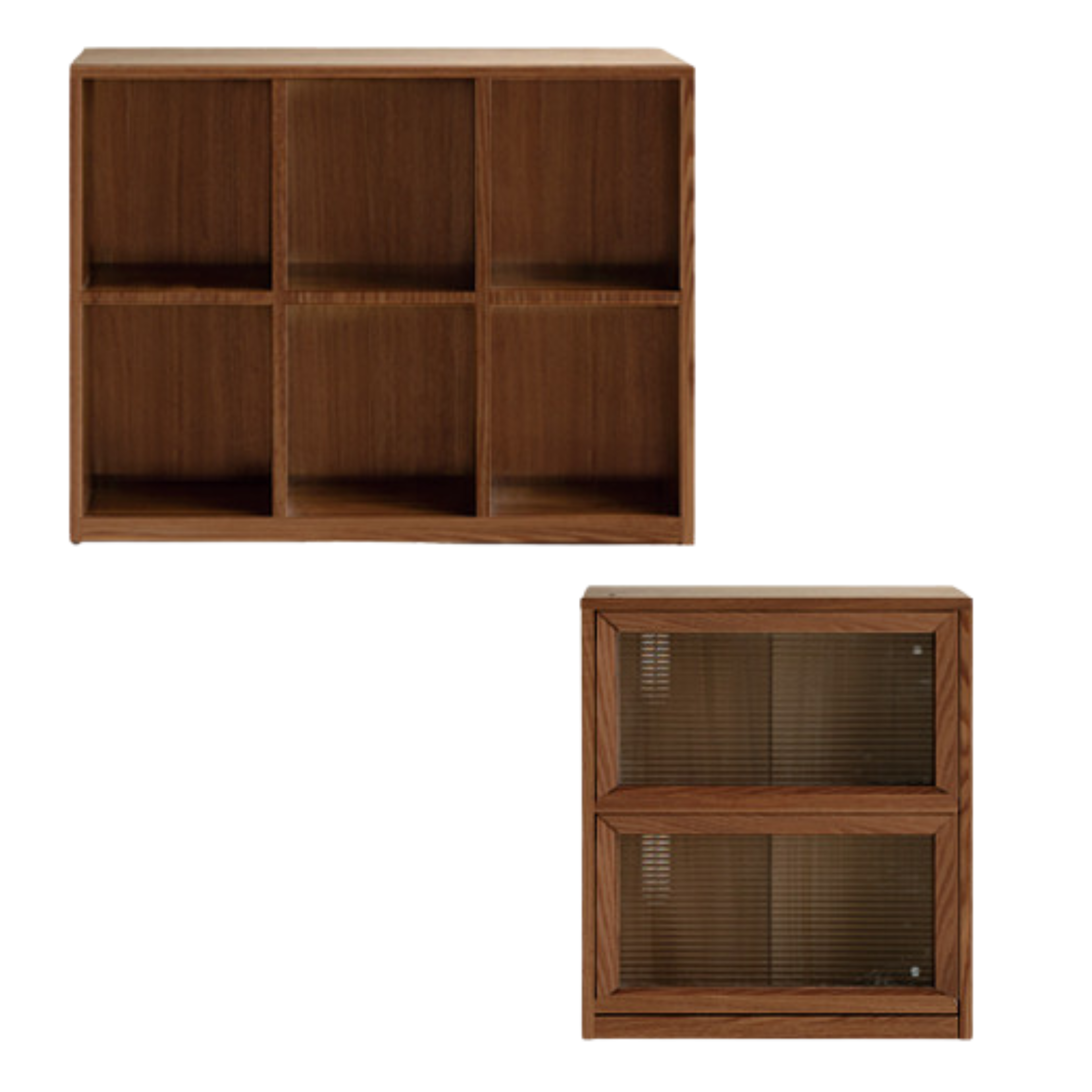 Black Walnut, Ash Solid Wood Floor Bookcase Rack