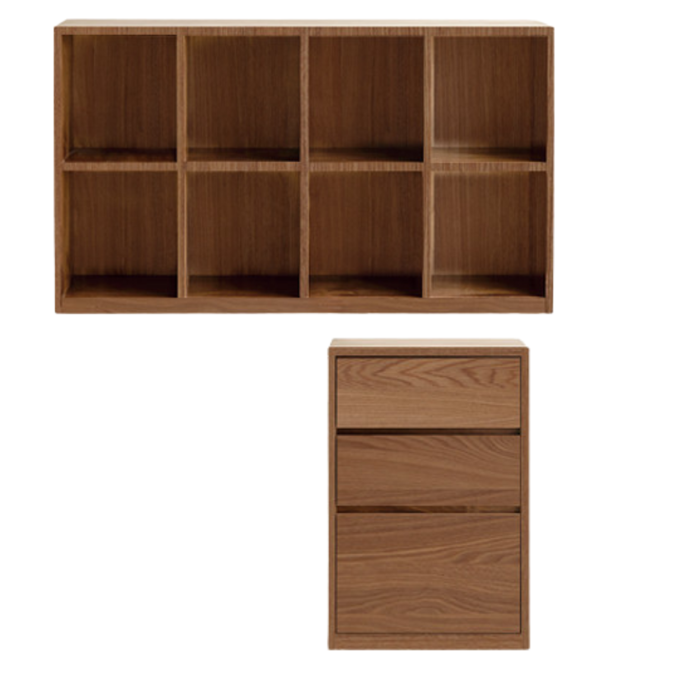 Black Walnut, Ash Solid Wood Floor Bookcase Rack