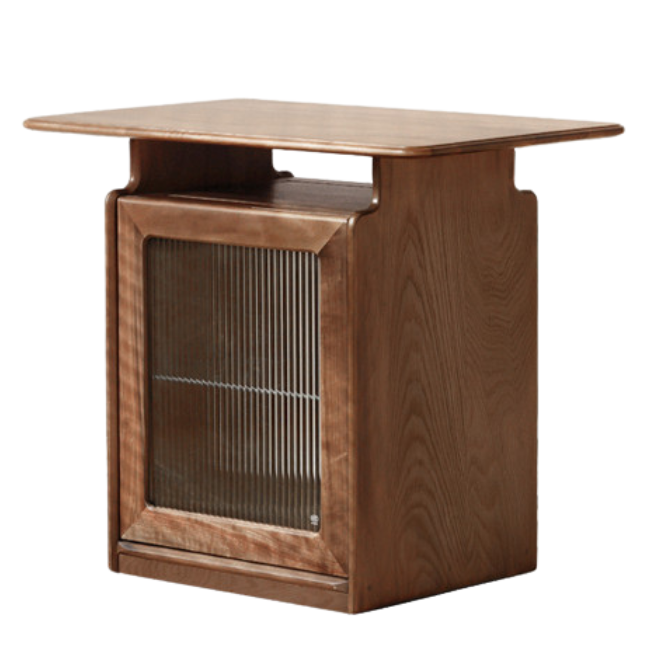 Ash Solid Wood Mobile Coffee Cabinet