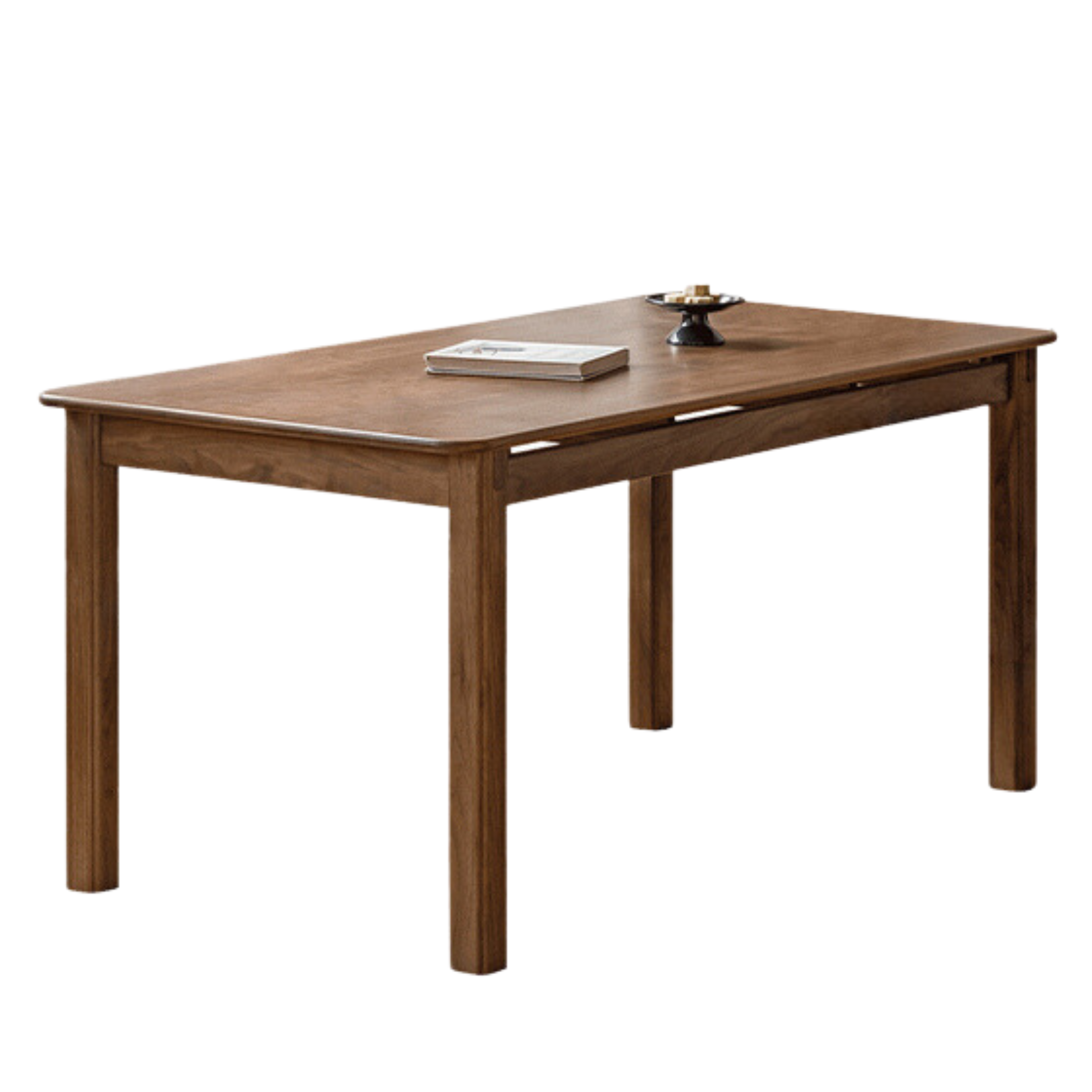 Black Walnut, Ash Solid Wood Dining Table.