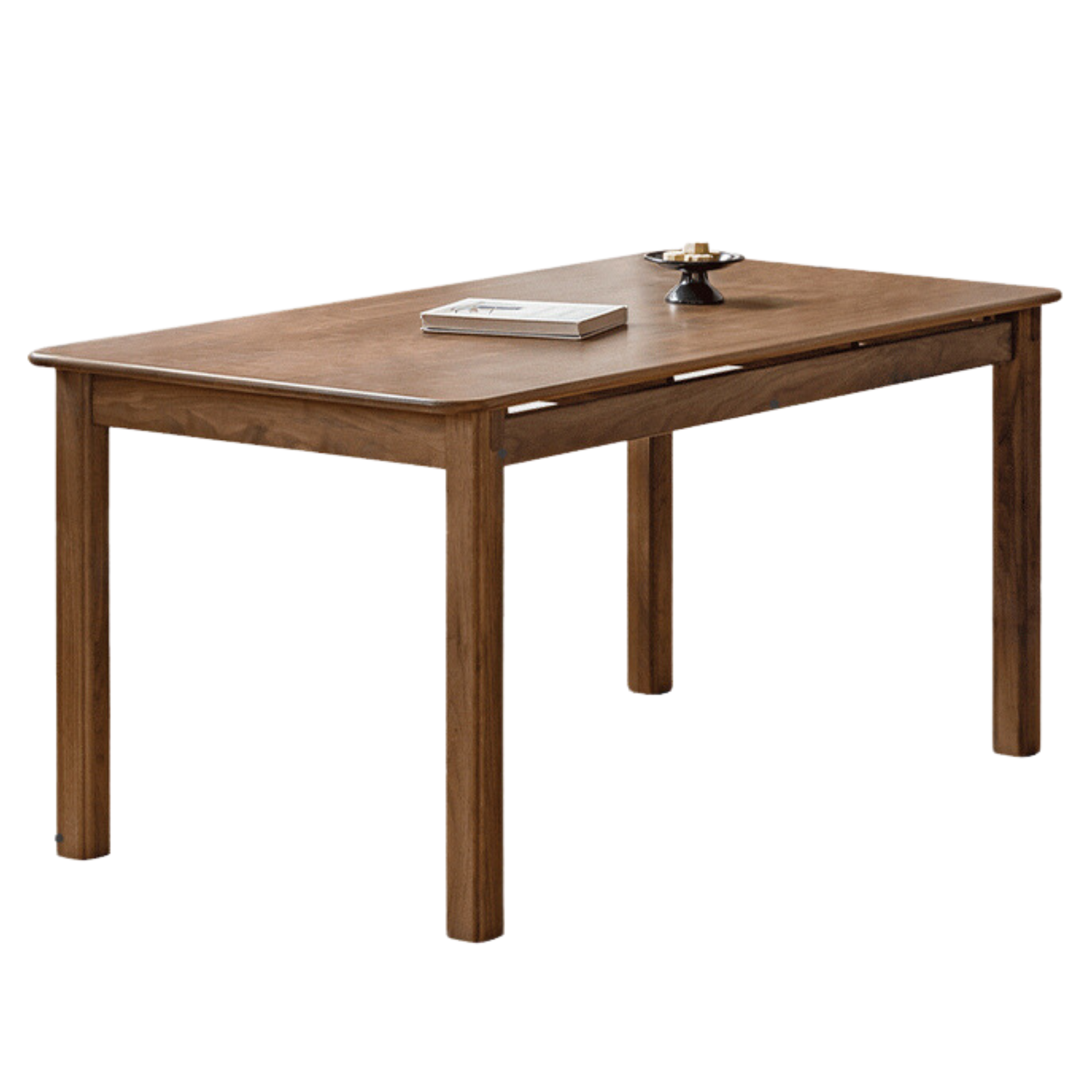 Black Walnut, Ash Solid Wood Dining Table.