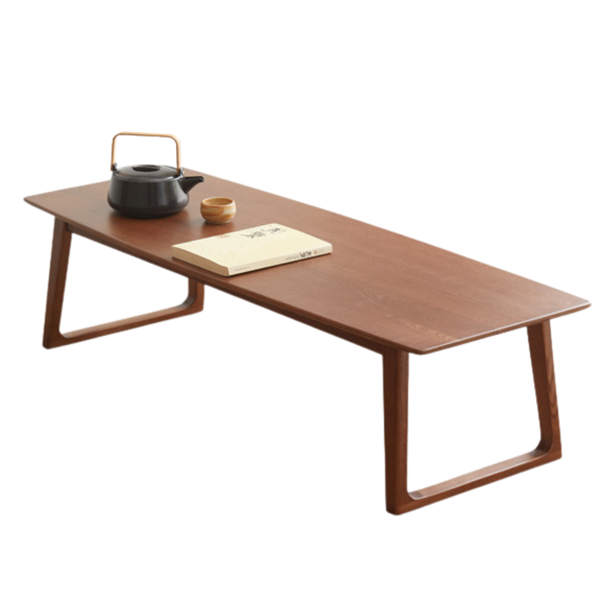 Black Walnut, Ash Solid Wood Low Small Coffee Table
