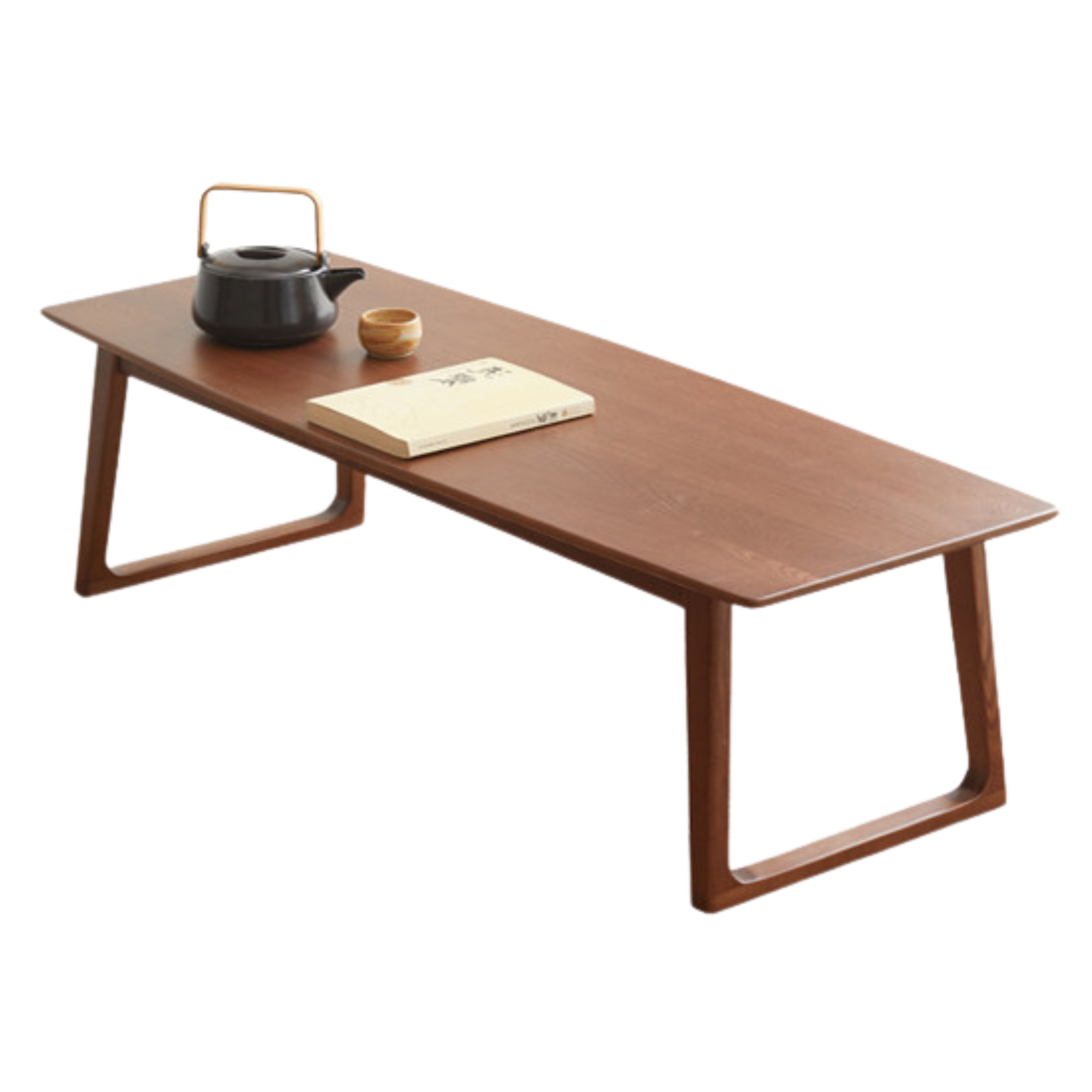 Black Walnut, Ash Solid Wood Low Small Coffee Table