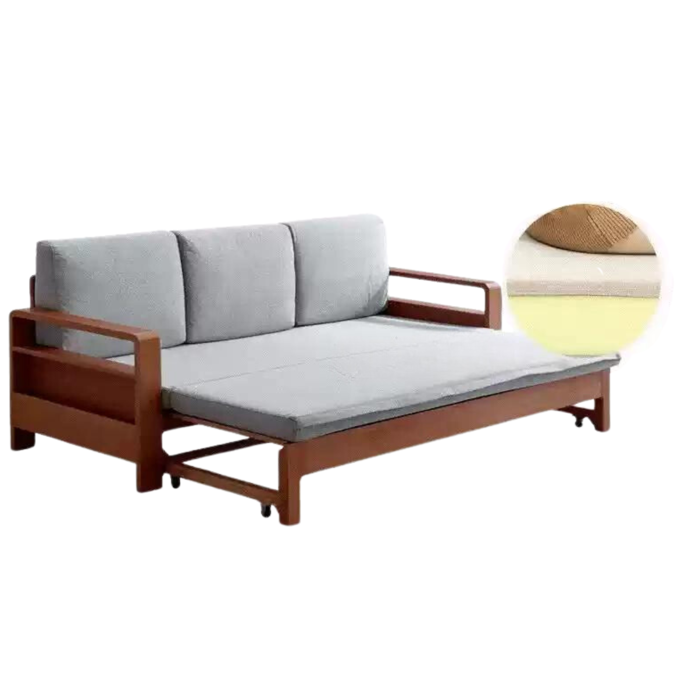 Oak, Beech Folding Multi-functional Storage Sofa Bed