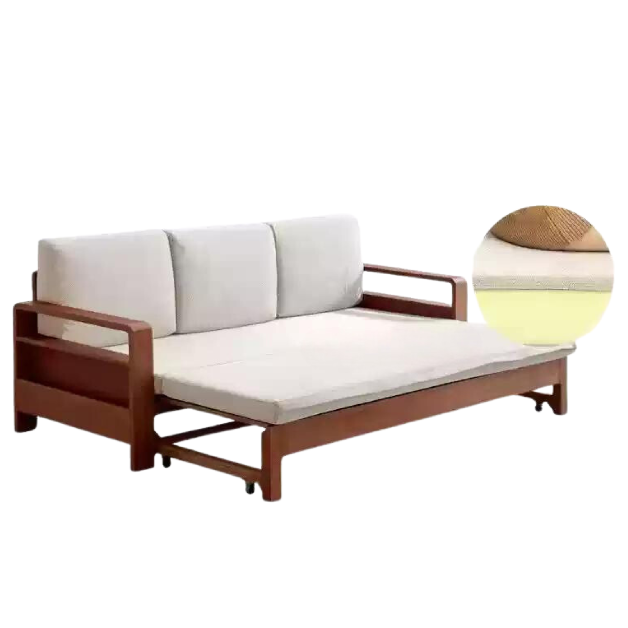 Oak, Beech Folding Multi-functional Storage Sofa Bed