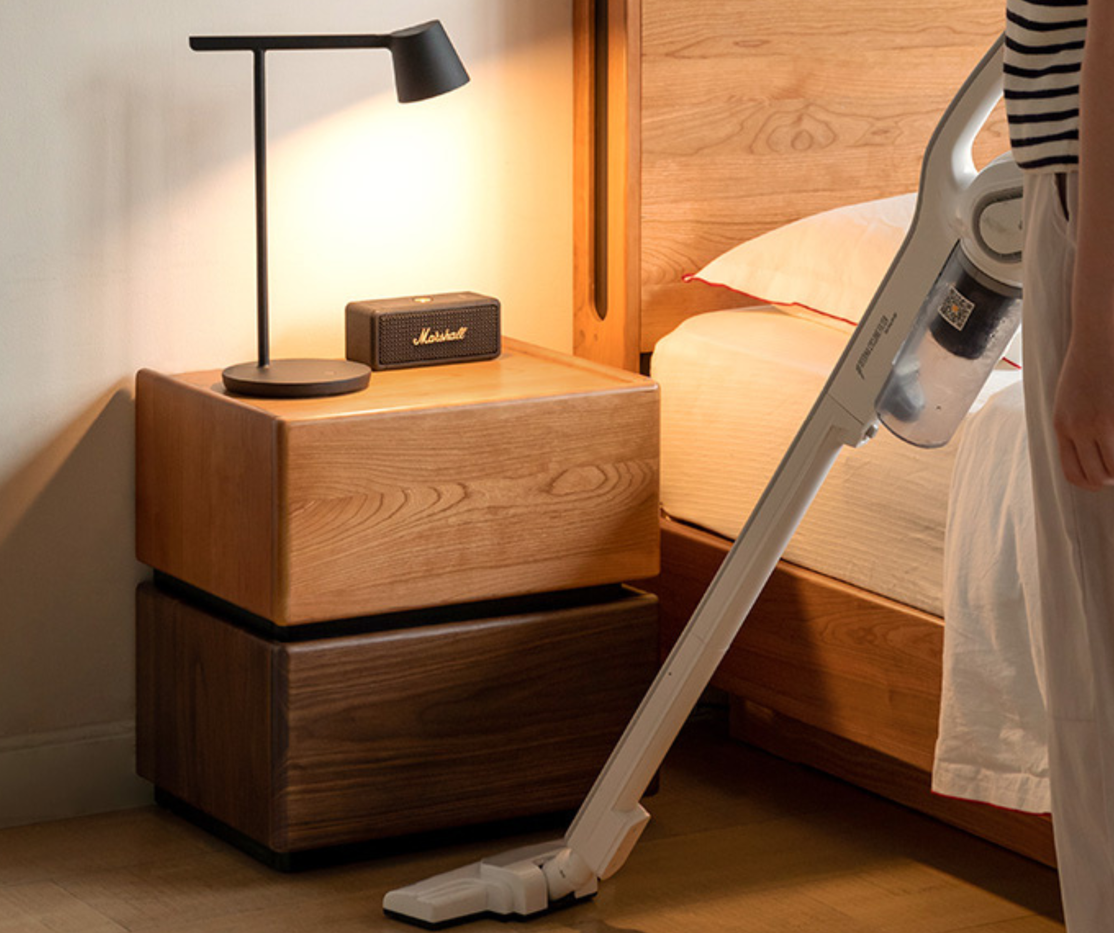 Black Walnut, Oak, Cherry Solid Wood Nightstand