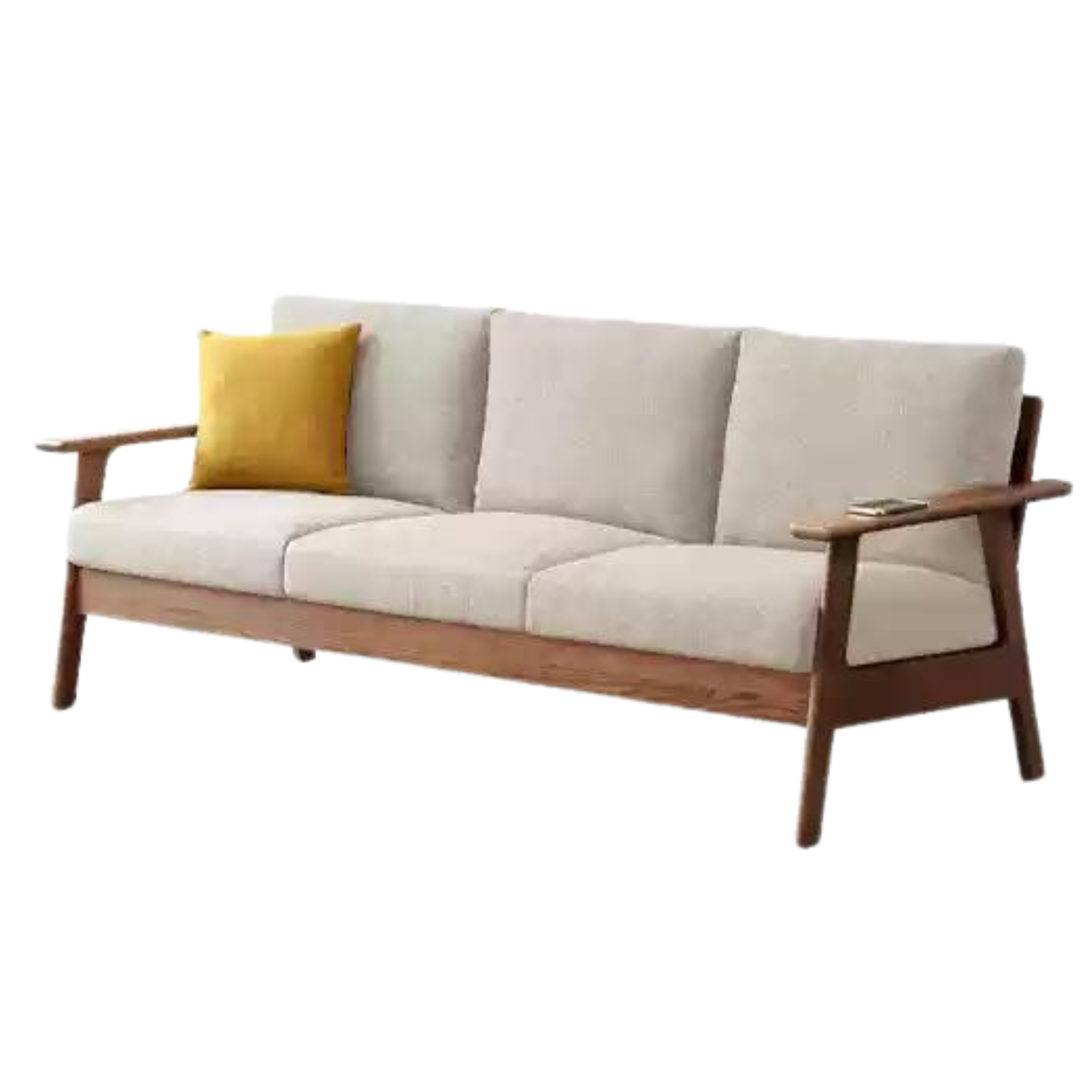 Oak Solid Wood Sofa Fabric Cushion.