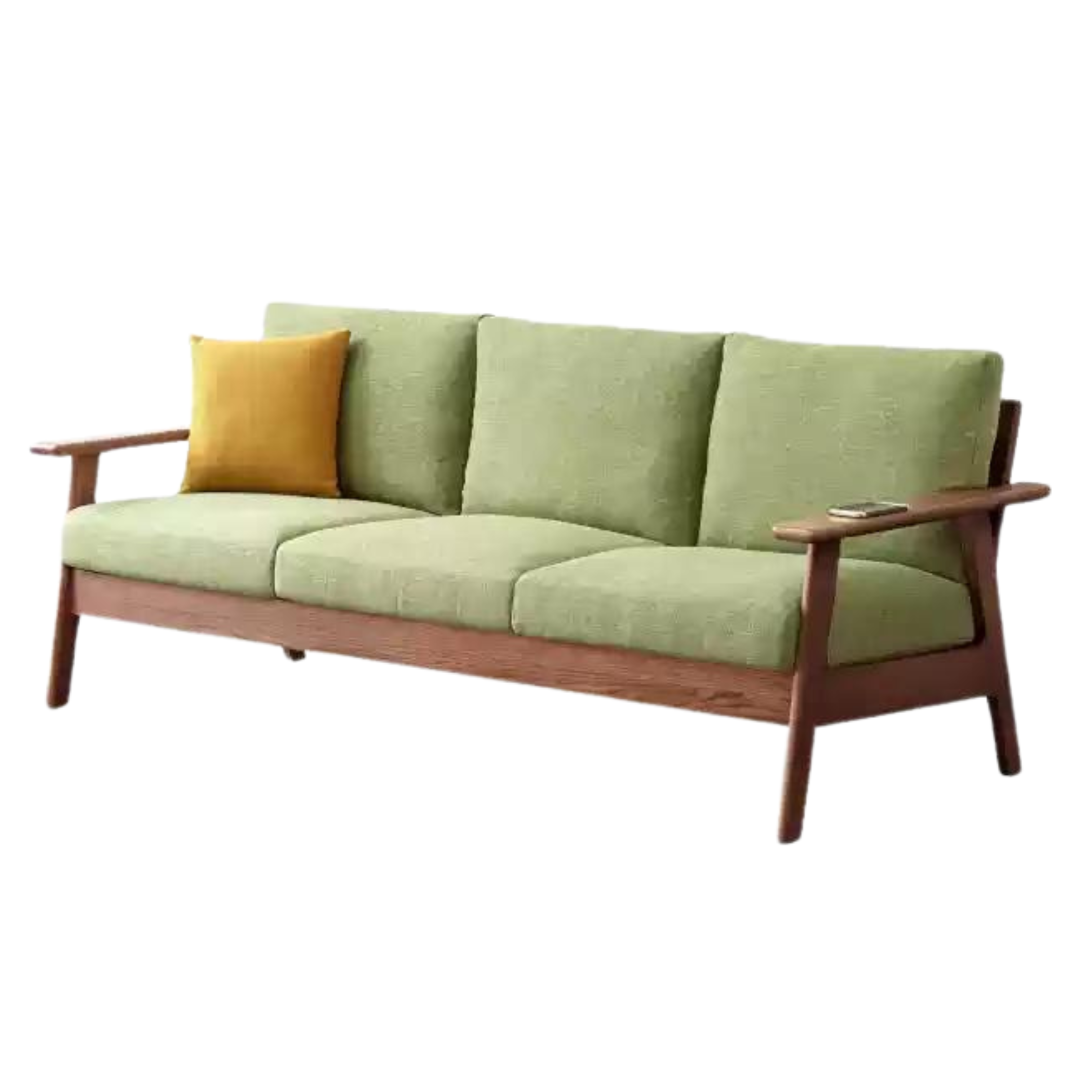 Oak Solid Wood Sofa Fabric Cushion.