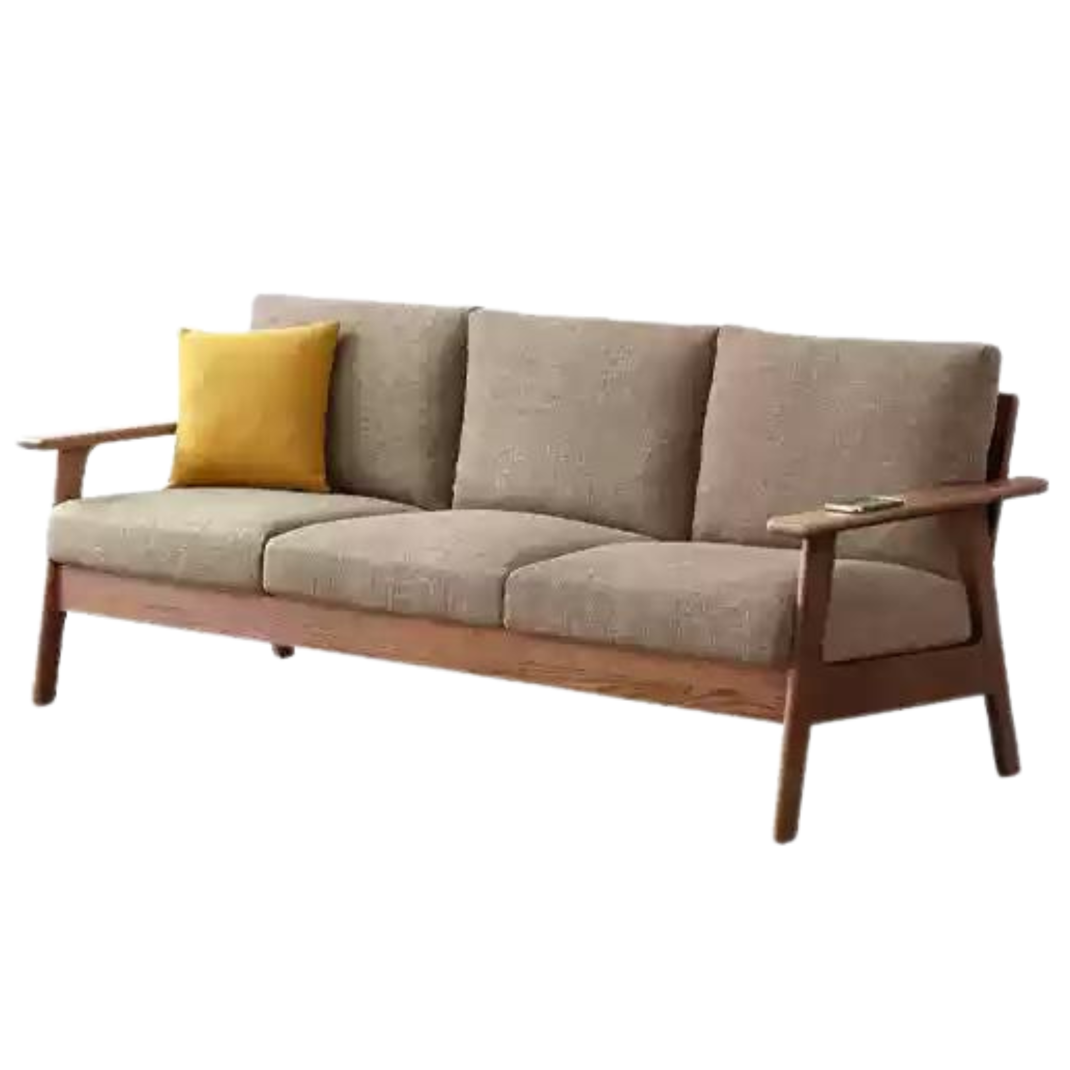 Oak Solid Wood Sofa Fabric Cushion.