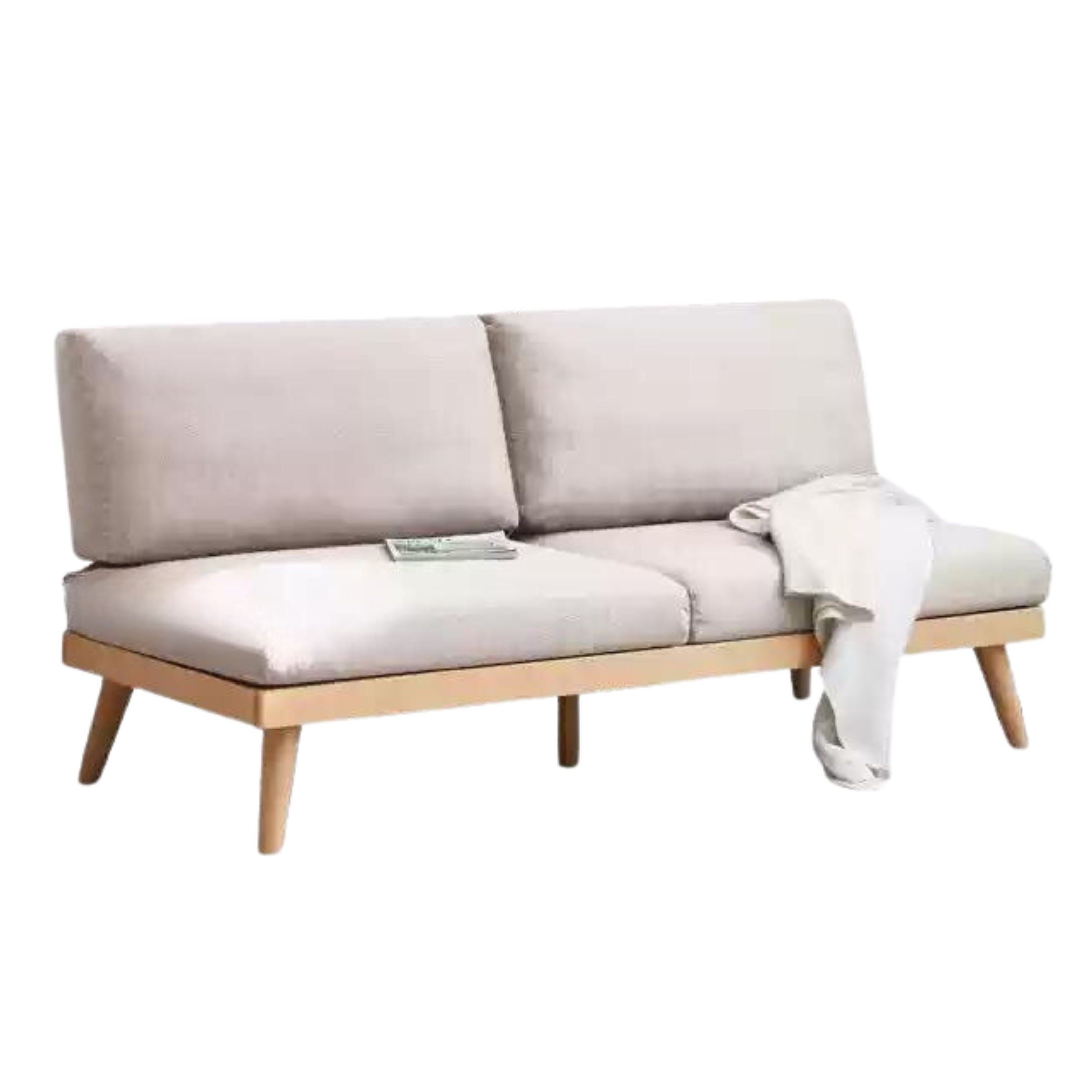 Beech Solid Wood Soft-covered Sofa.