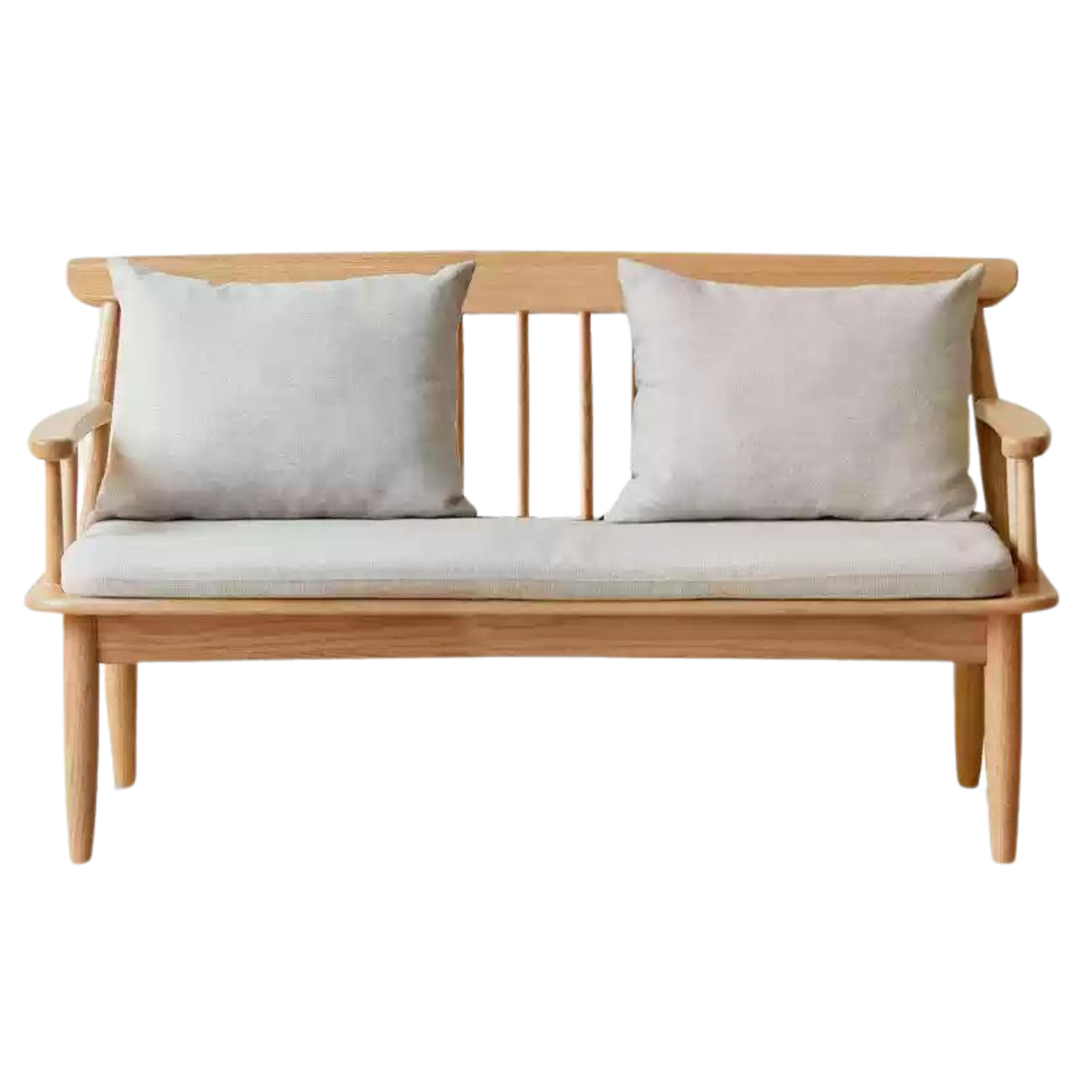 Oak Solid Wood Windsor Sofa Winter/Summer Dual Use.