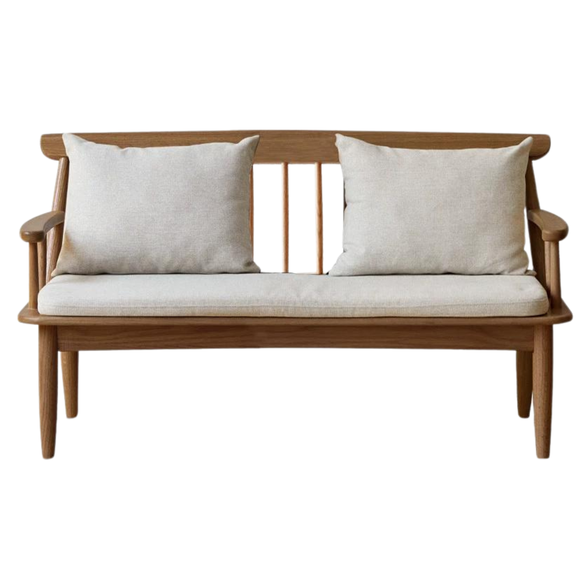 Oak Solid Wood Windsor Sofa Winter/Summer Dual Use.