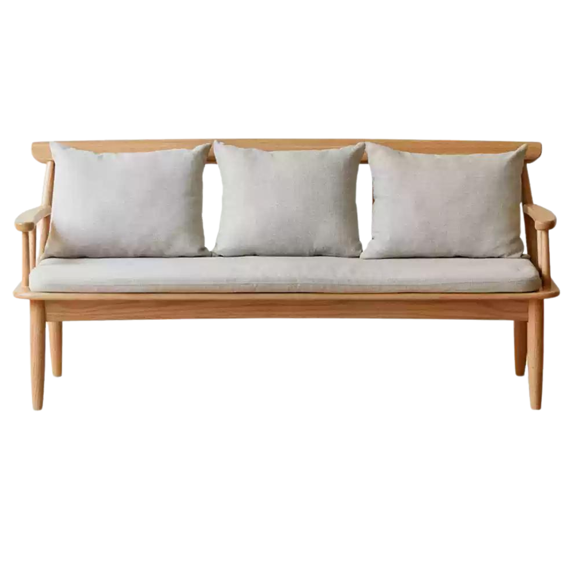 Oak Solid Wood Windsor Sofa Winter/Summer Dual Use.