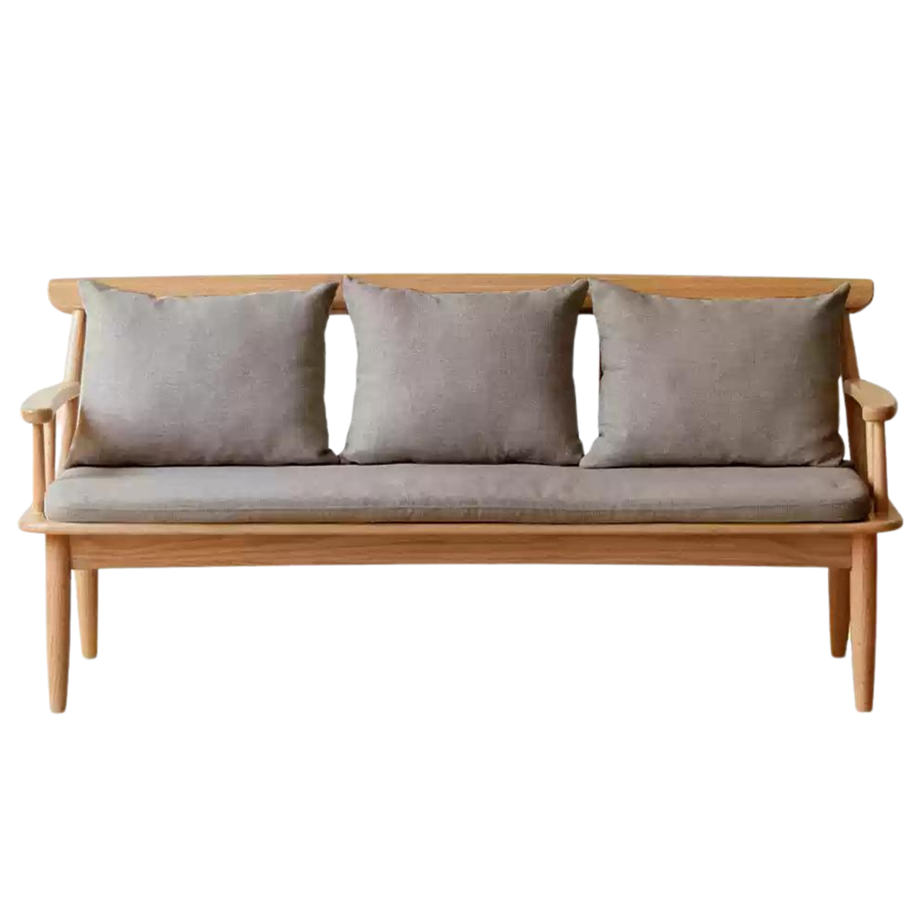 Oak Solid Wood Windsor Sofa Winter/Summer Dual Use.