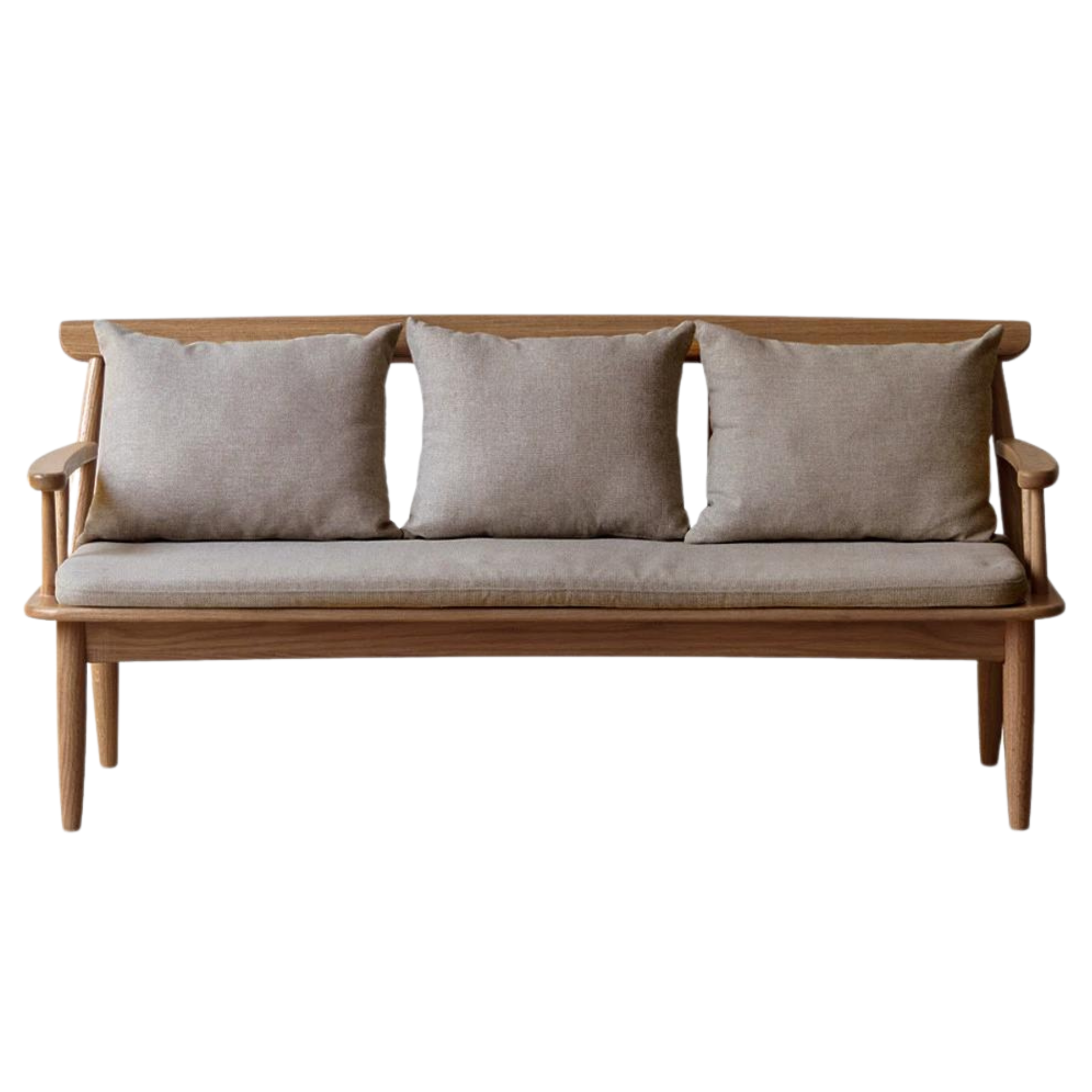 Oak Solid Wood Windsor Sofa Winter/Summer Dual Use.