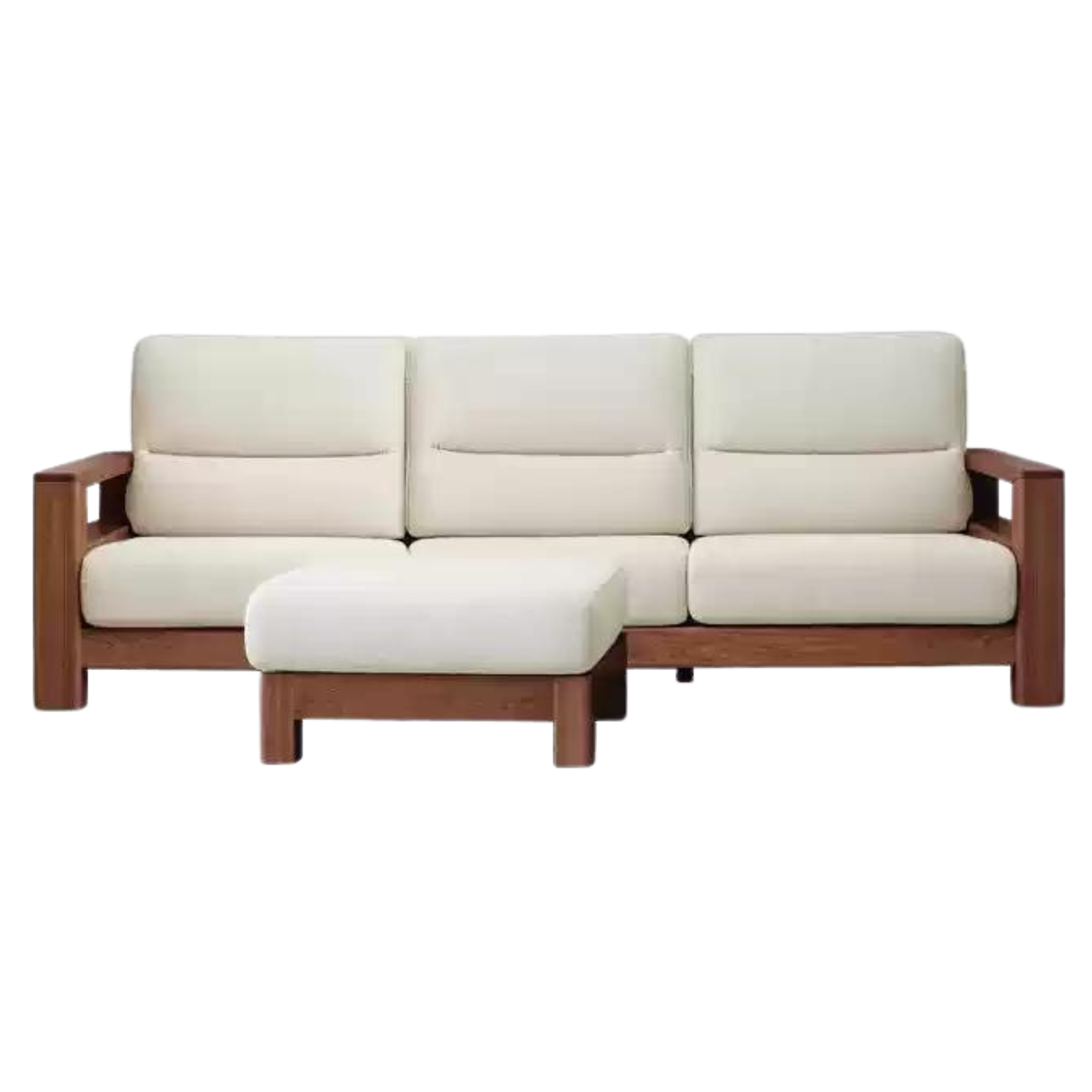 Ash Solid Wood Corner Sofa.