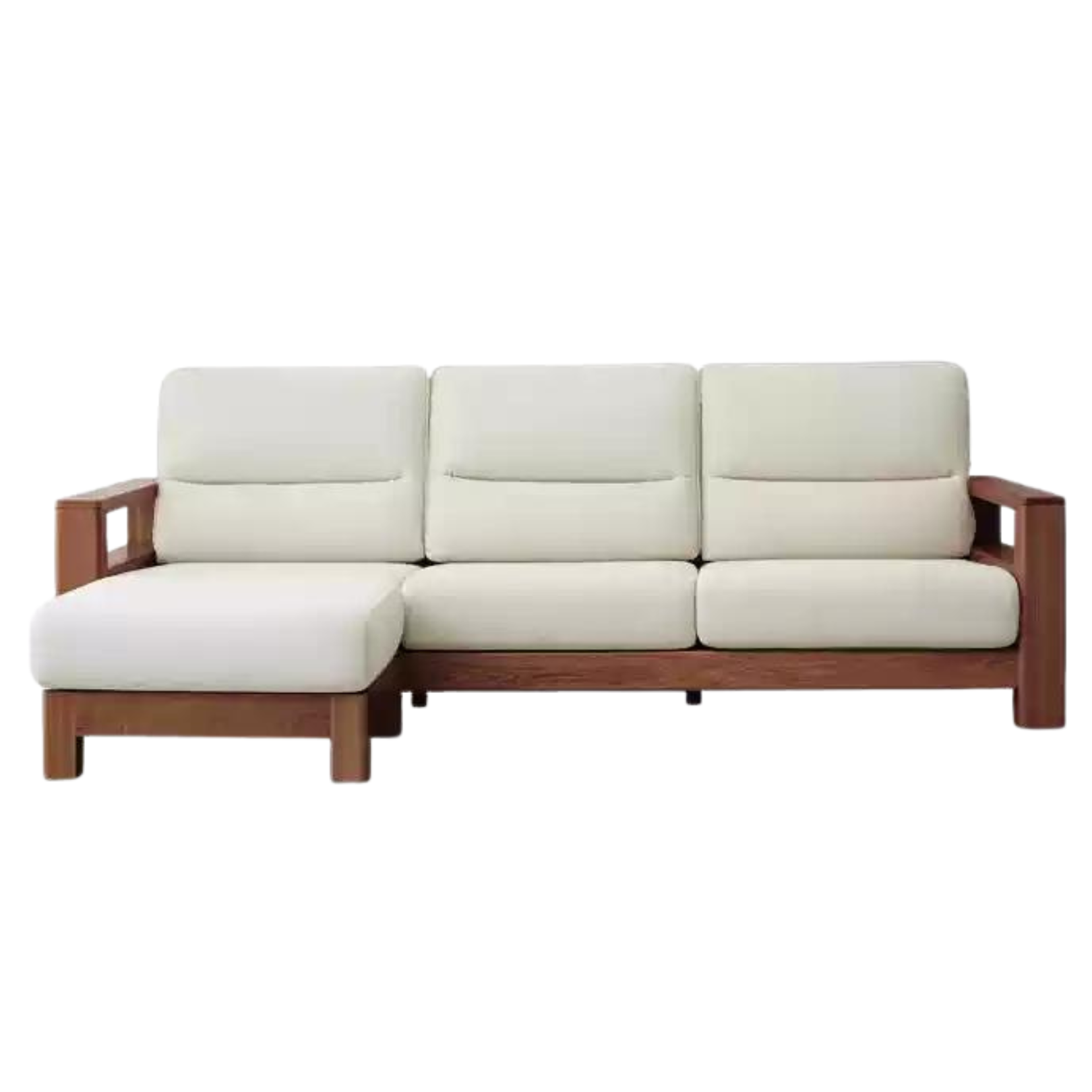 Ash Solid Wood Corner Sofa.