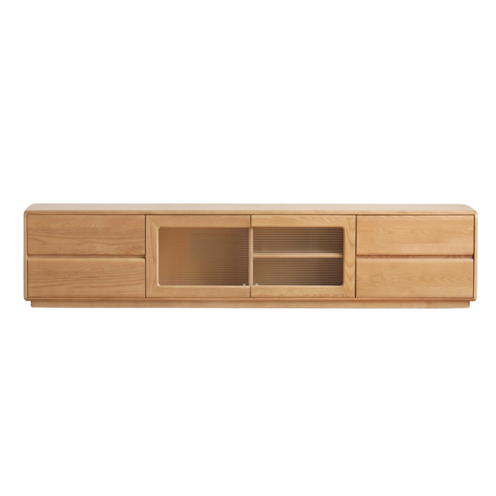 Ash Solid Wood High Floor Storage TV Cabinet.