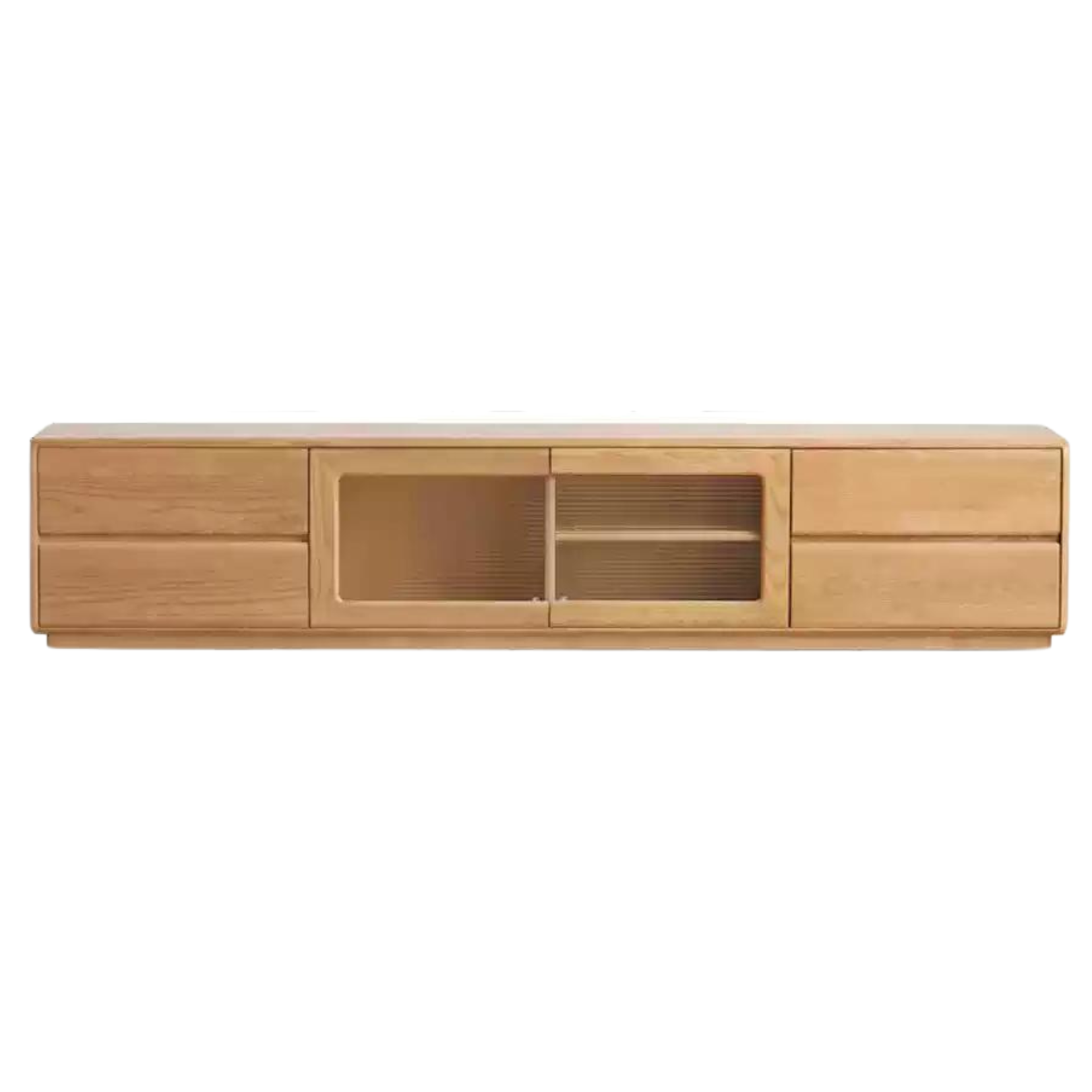 Ash Solid Wood High Floor Storage TV Cabinet.