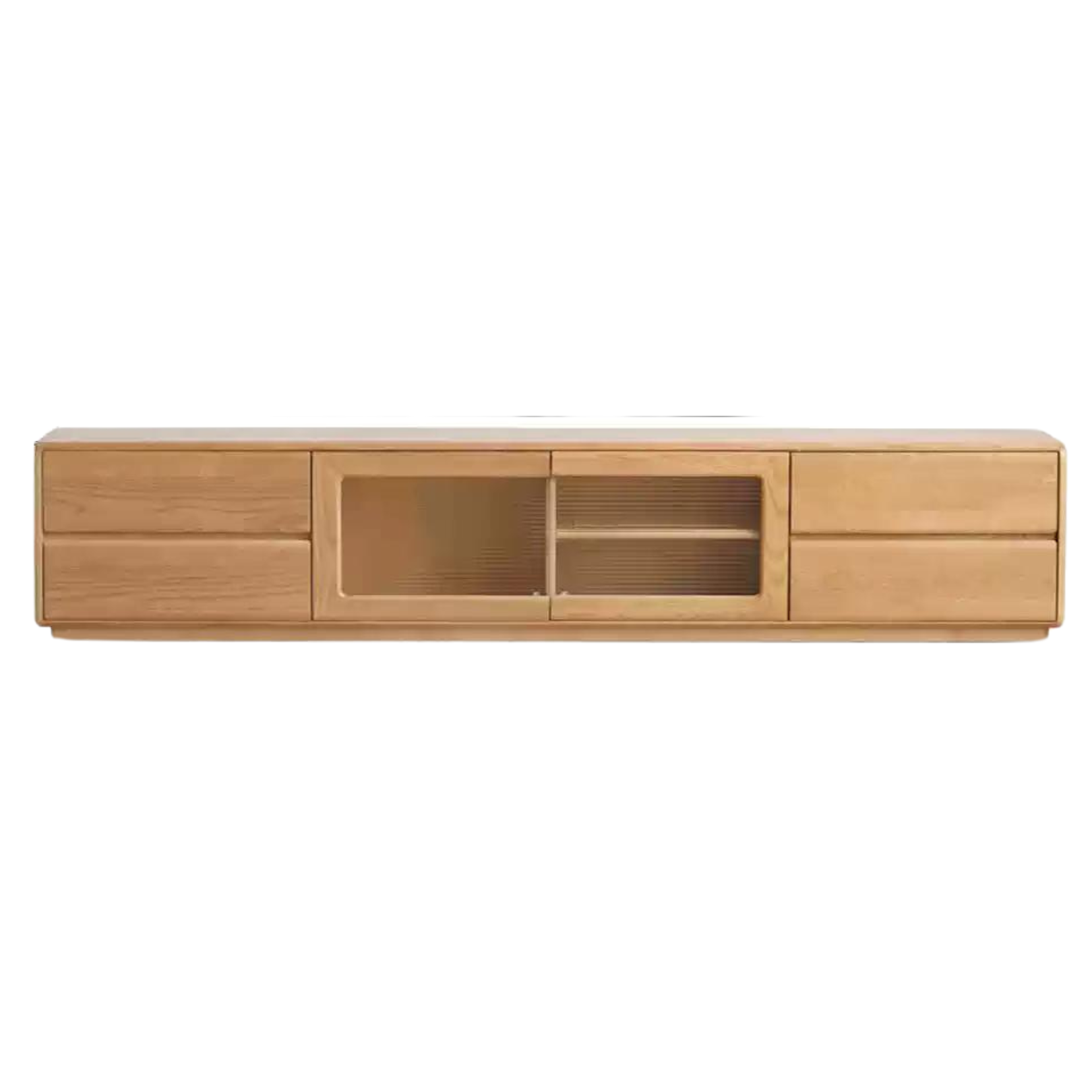 Ash Solid Wood High Floor Storage TV Cabinet.