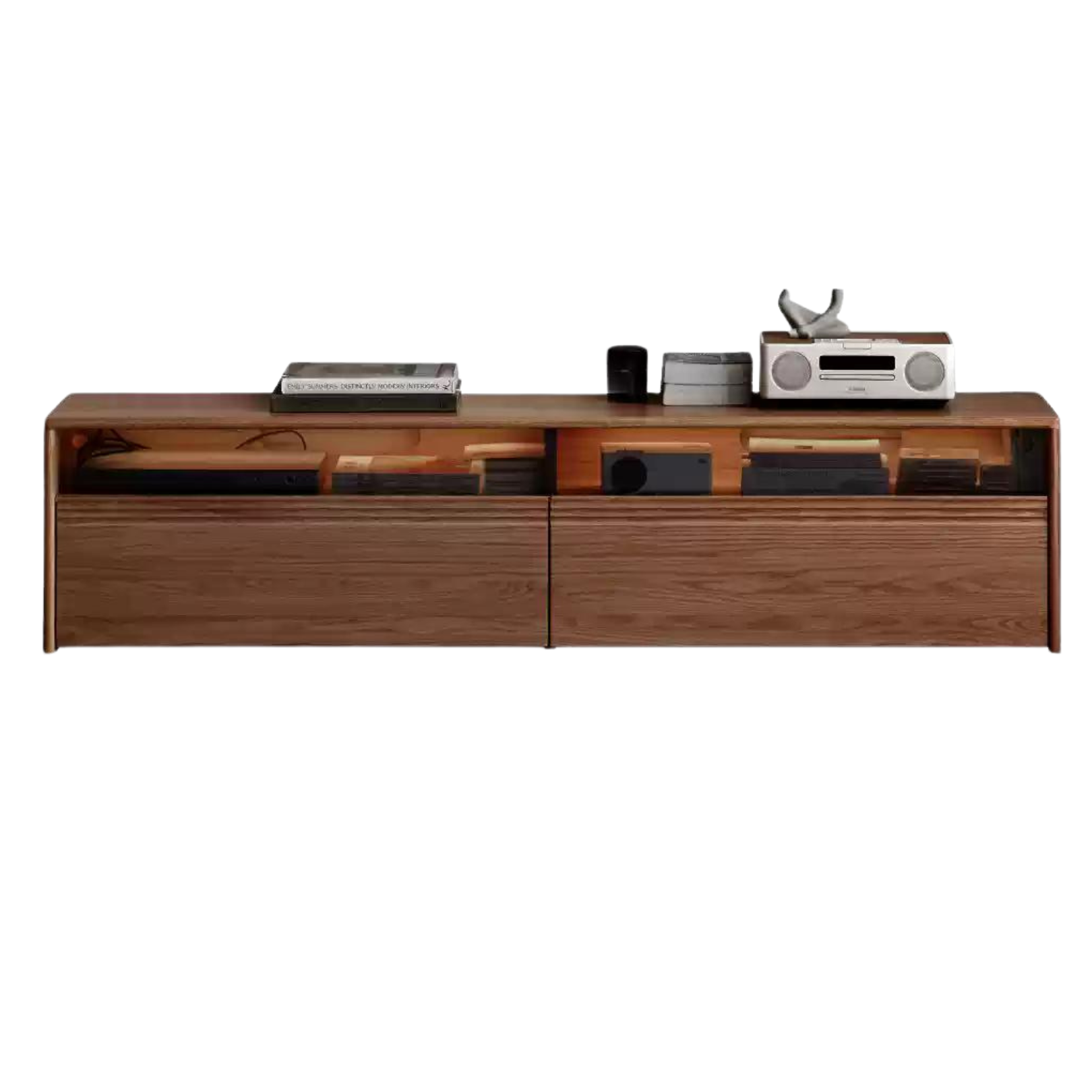 Oak Solid Wood Floor TV Cabinet.