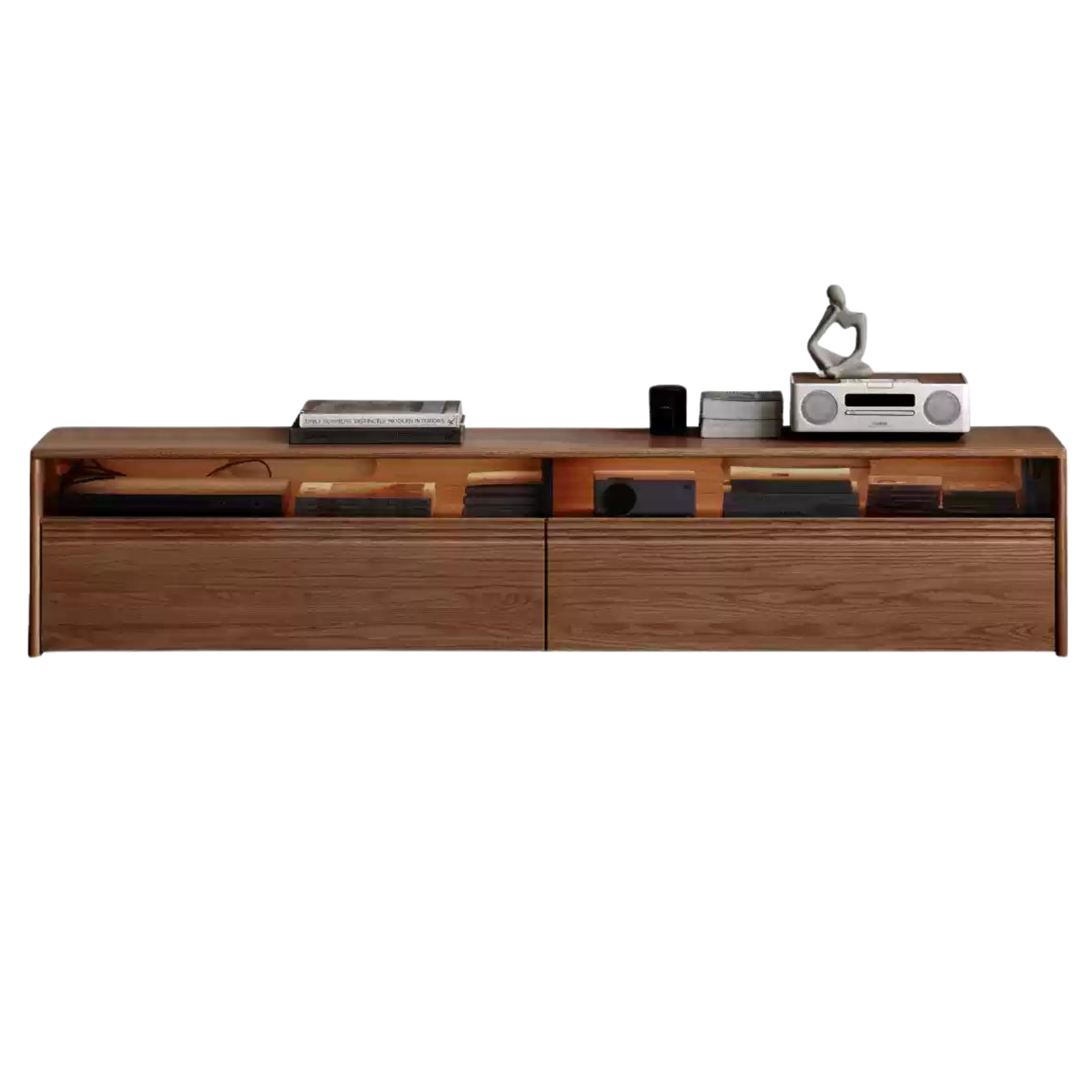 Oak Solid Wood Floor TV Cabinet.