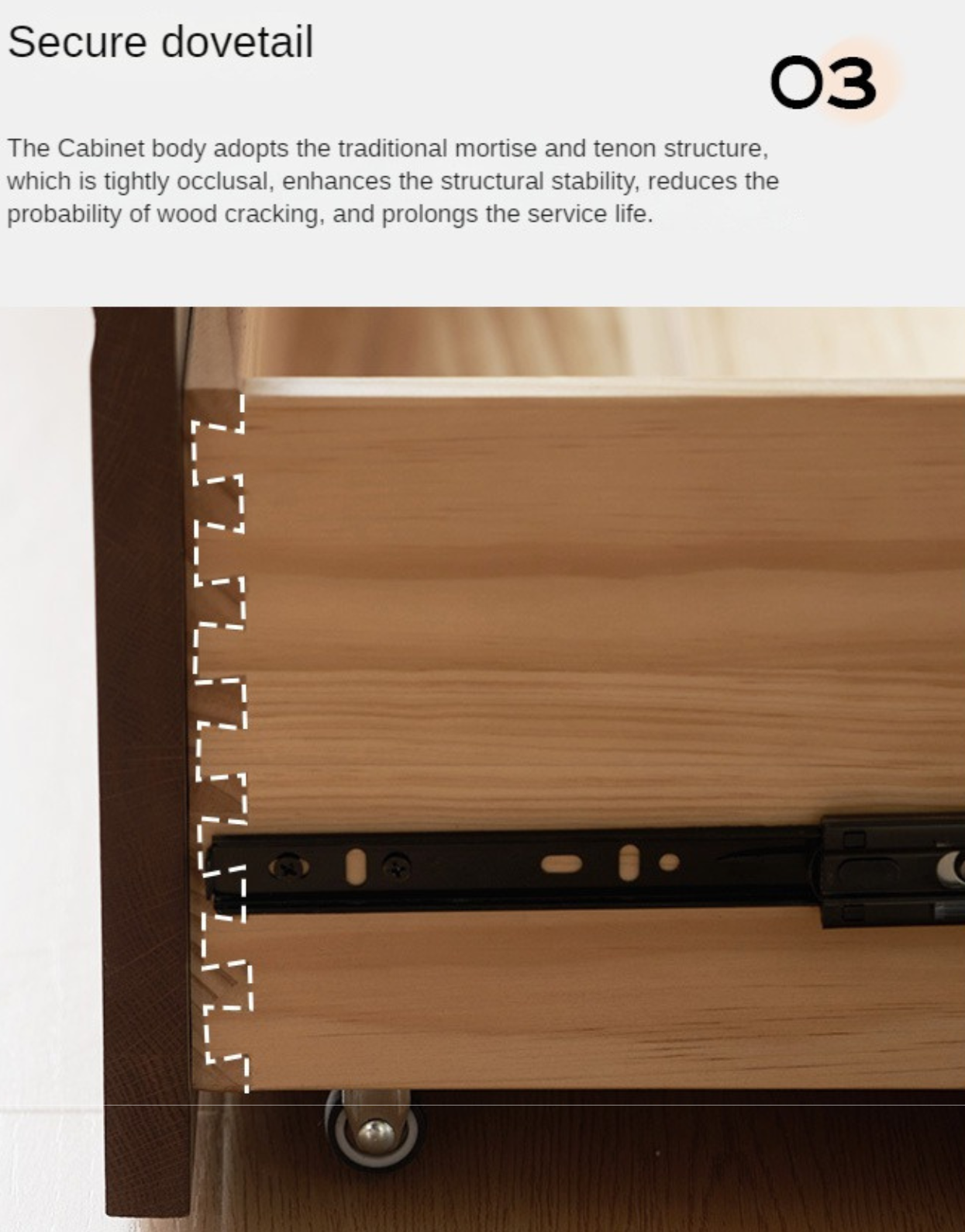 Oak Solid Wood Floor TV Cabinet.