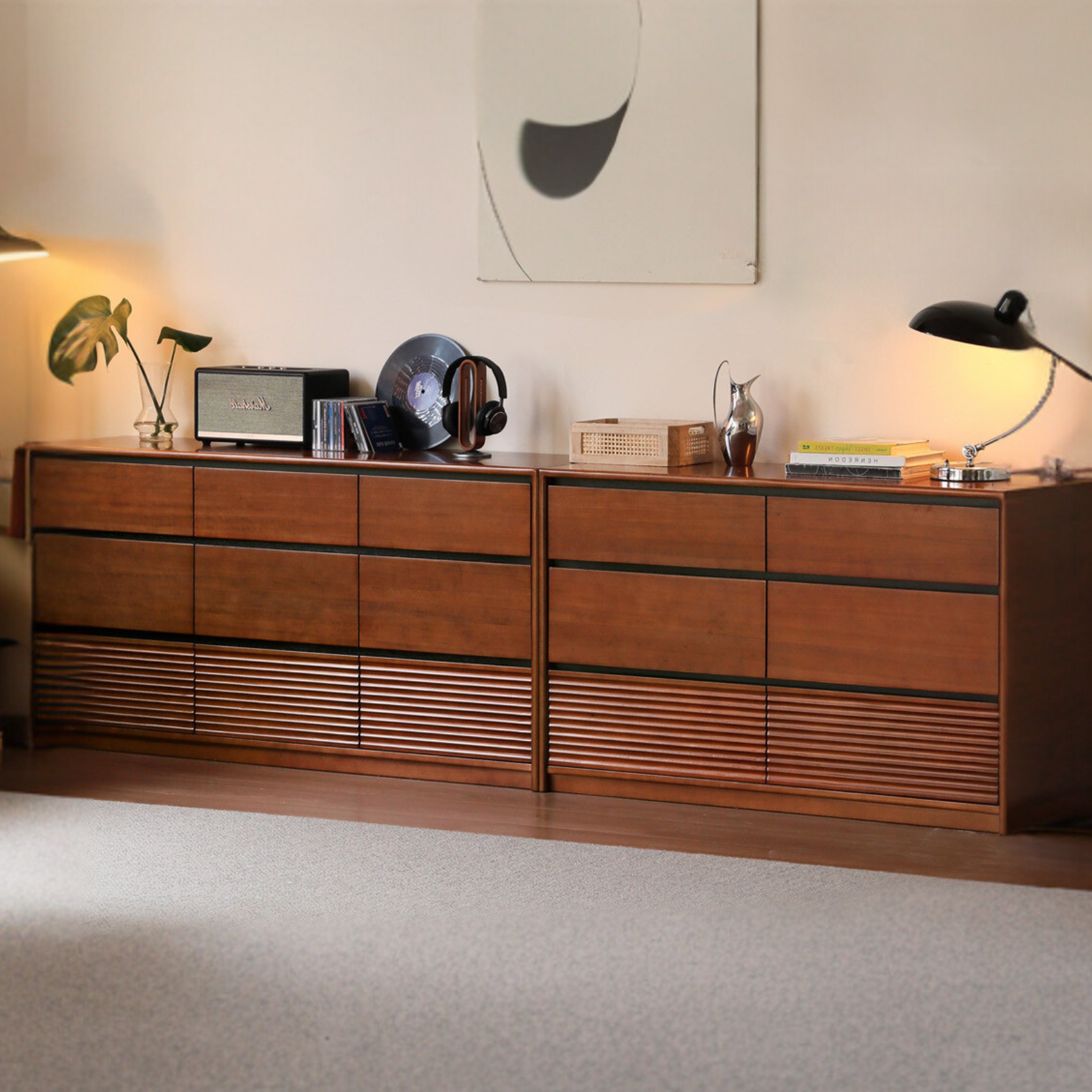 Tulipwood, Poplar Solid Wood Retro Style Drawers