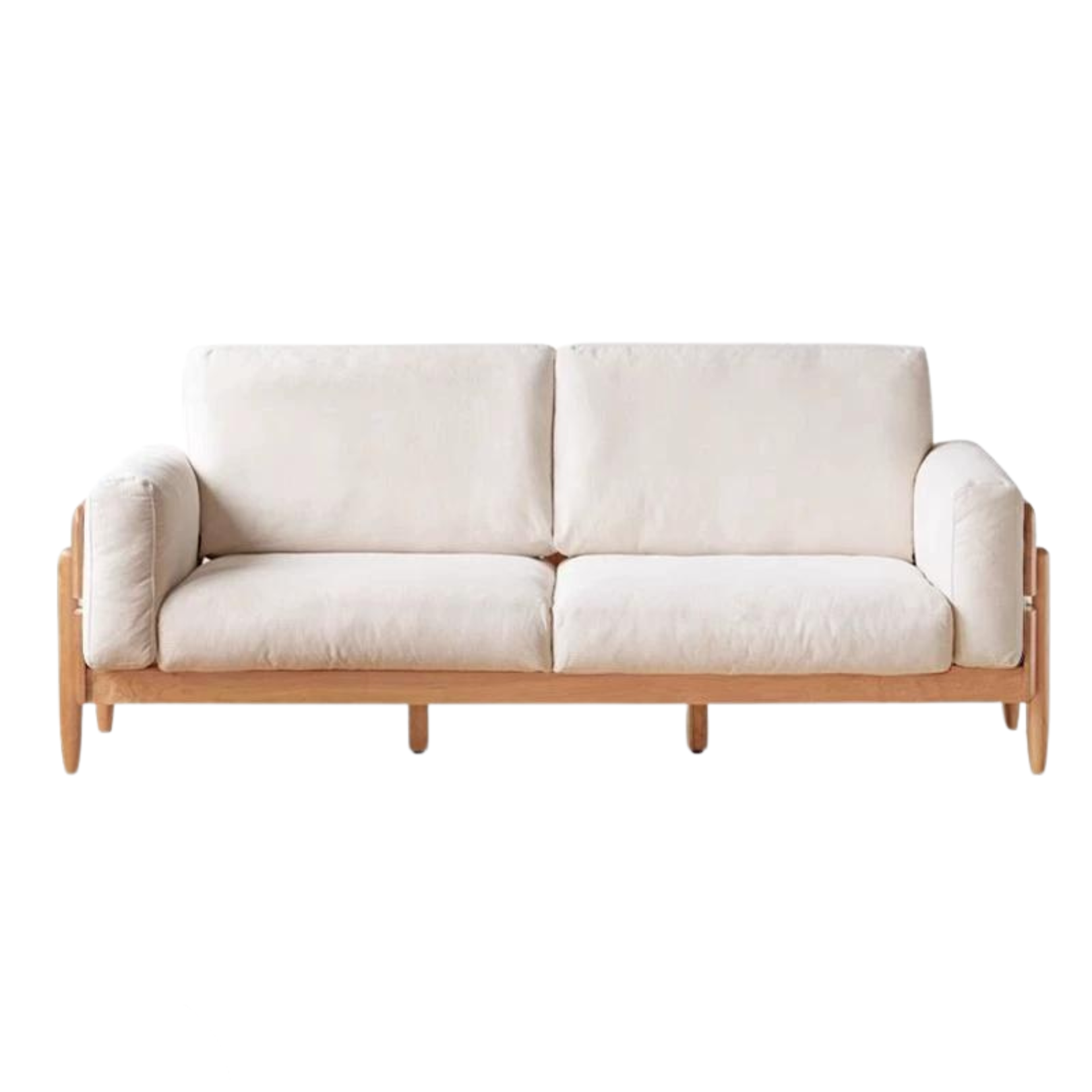 Oak Solid Wood Sofa Modern High Back.