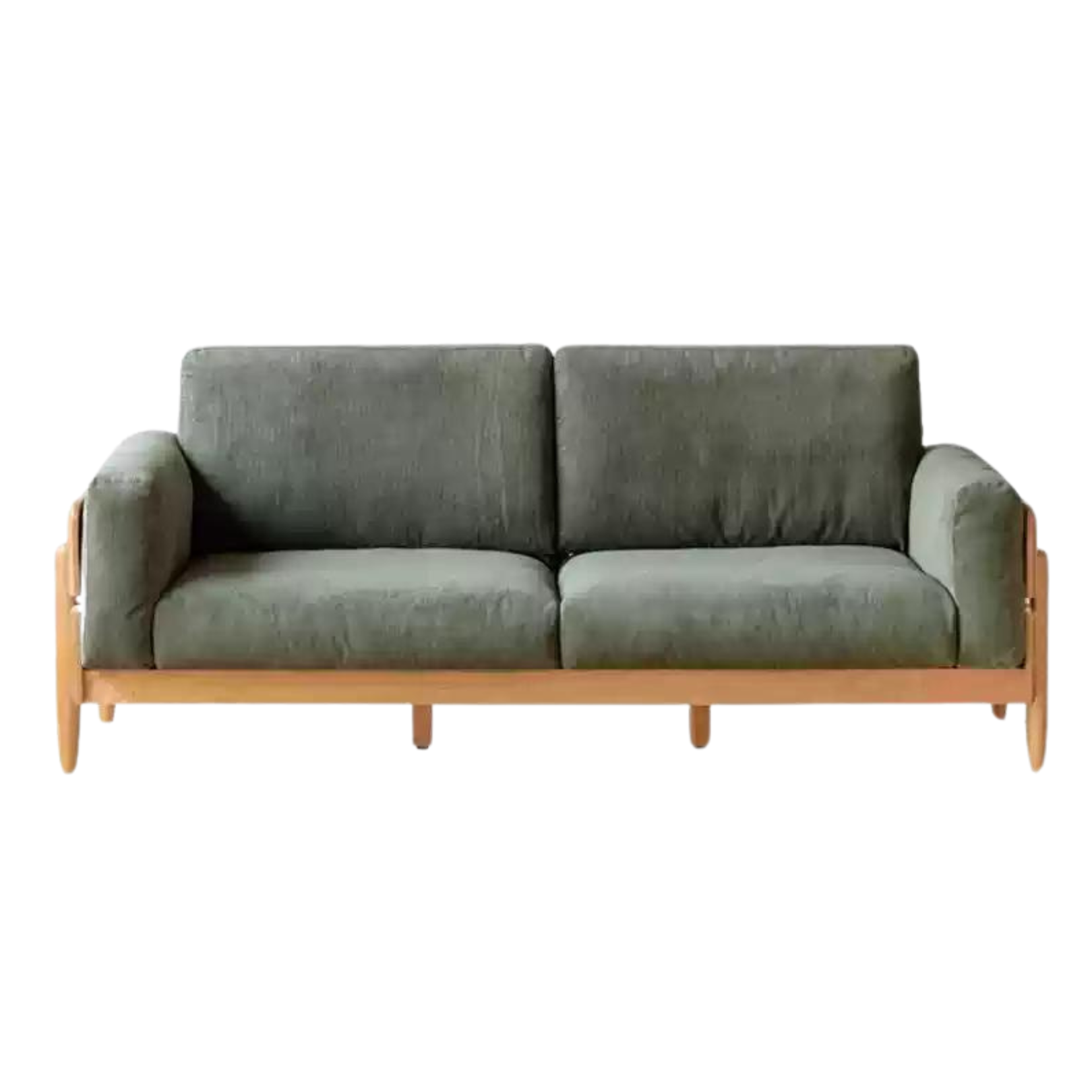 Oak Solid Wood Sofa Modern High Back.