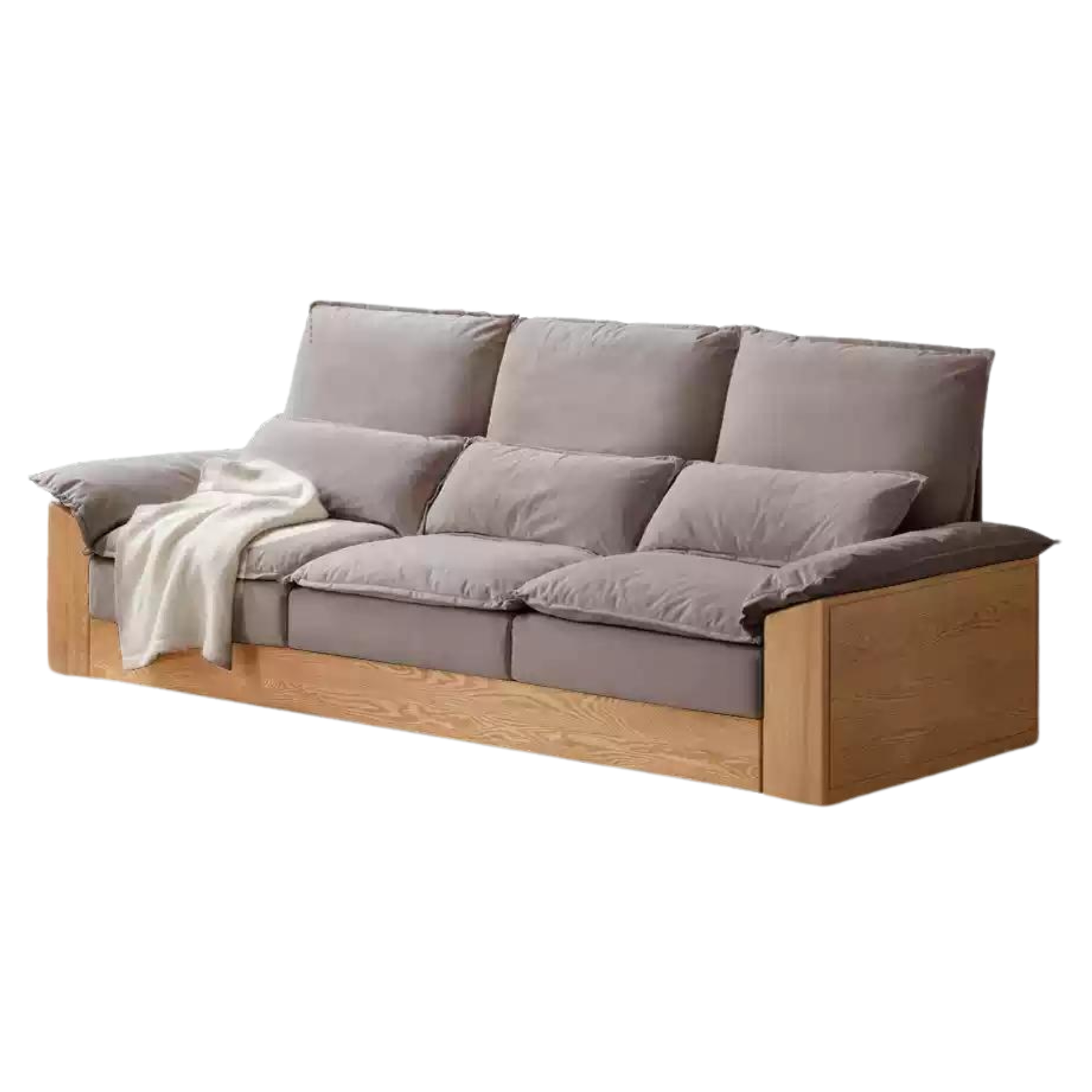 Oak Solid Wood Floor to Floor Tall Sofa.