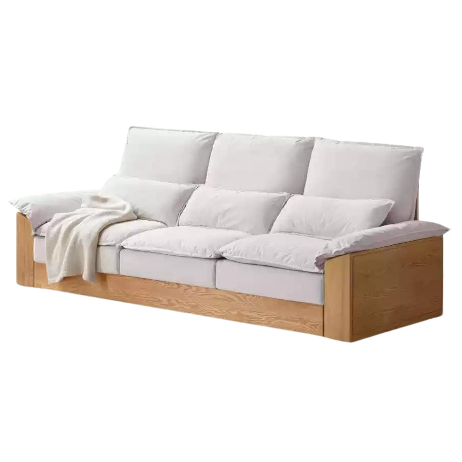 Oak Solid Wood Floor to Floor Tall Sofa.