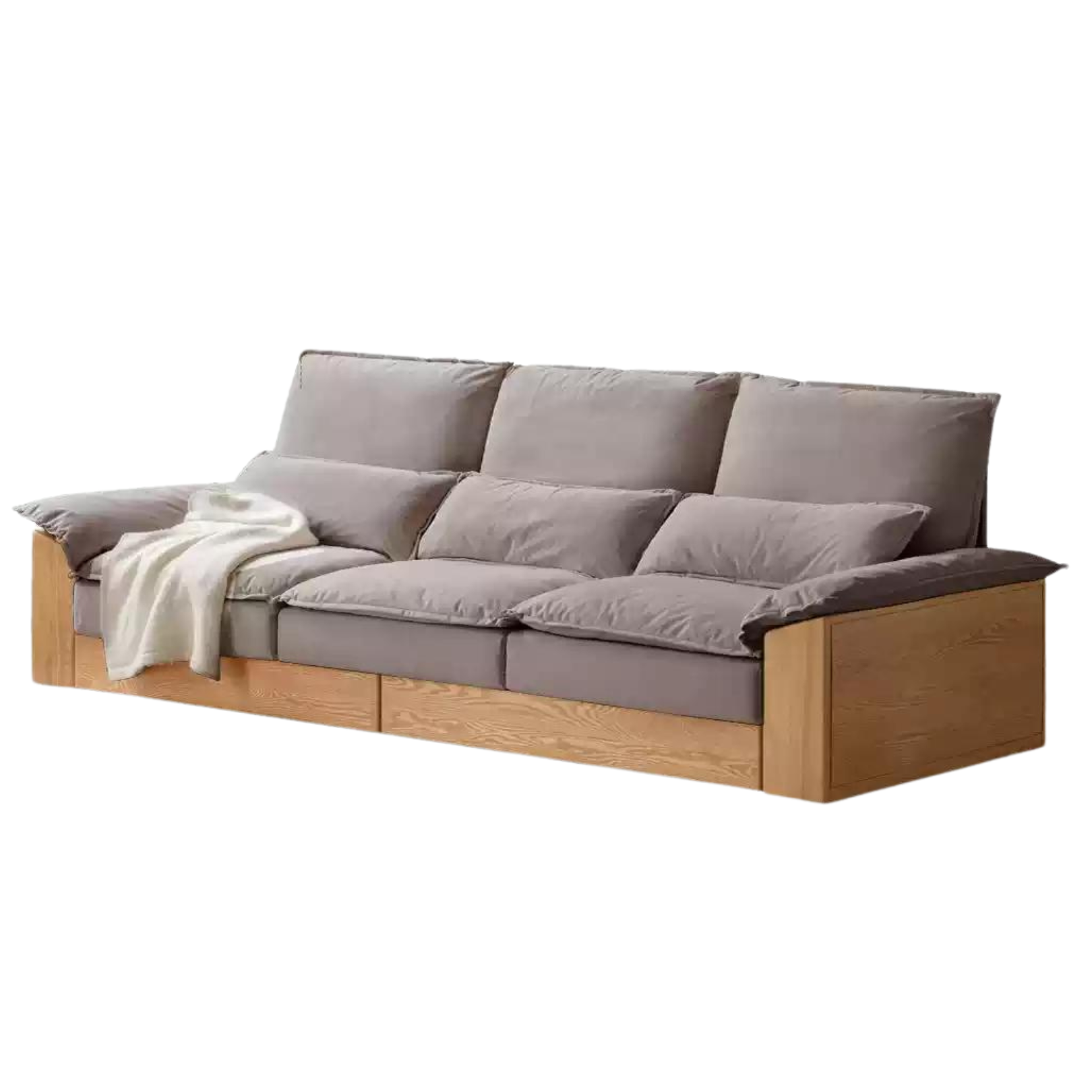 Oak Solid Wood Floor to Floor Tall Sofa.