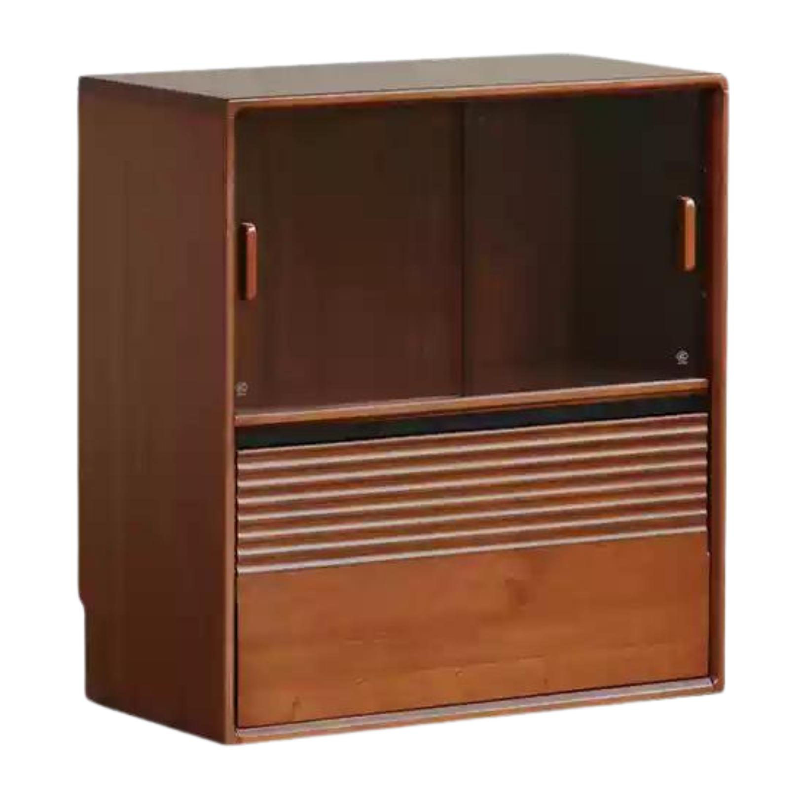 Poplar Solid Wood Antique Style Partition Bookcase