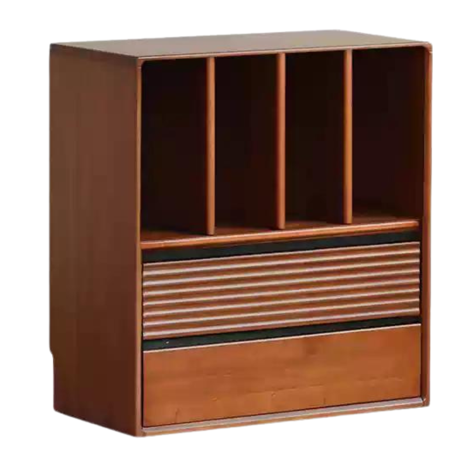 Poplar Solid Wood Antique Style Partition Bookcase